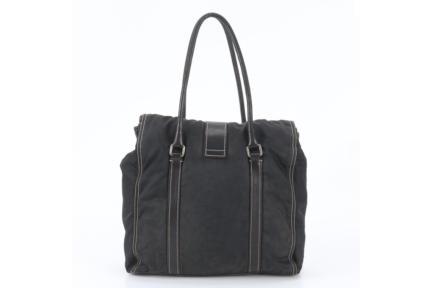 Tessuto Nylon Leather Tote Bag Shoulder Bag — view 3