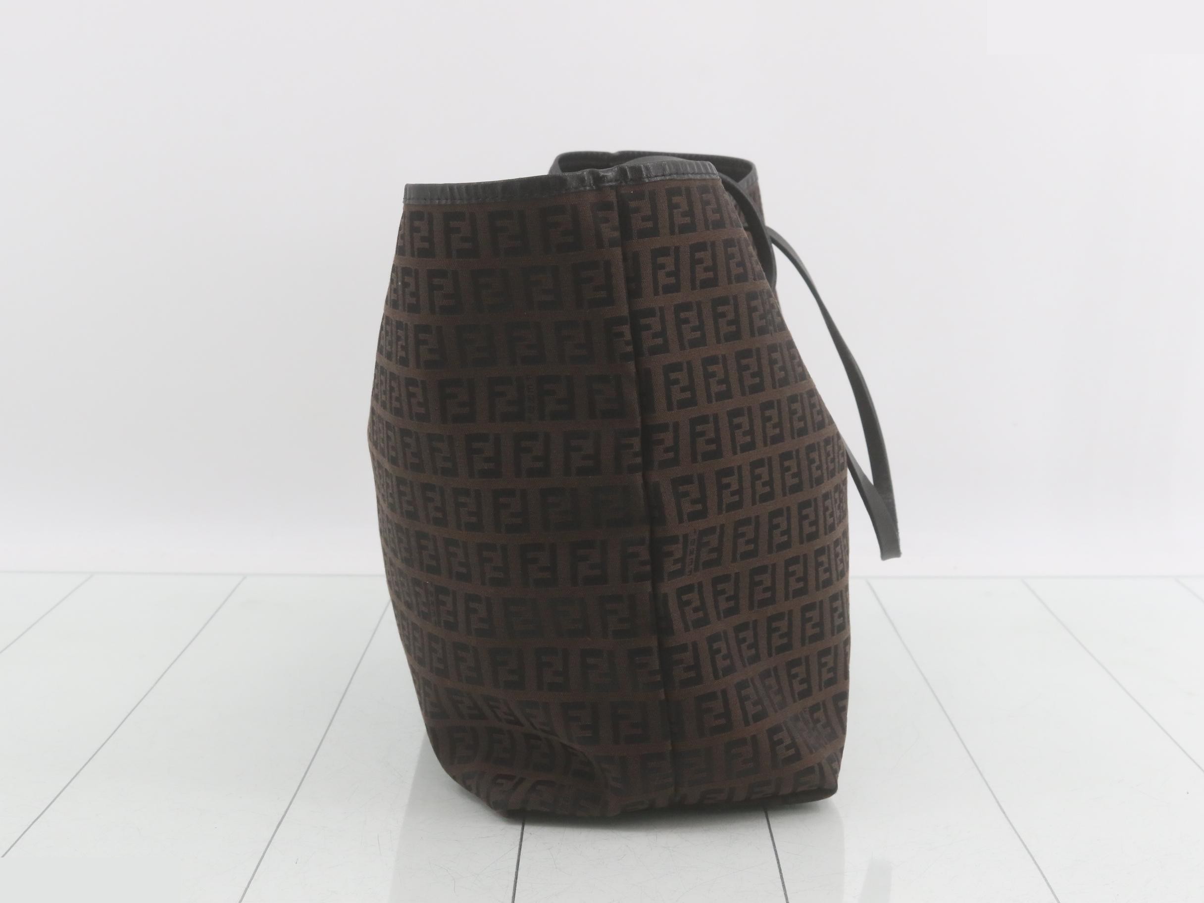 Zucchino Tote Bag, Brown Canvas — view 3