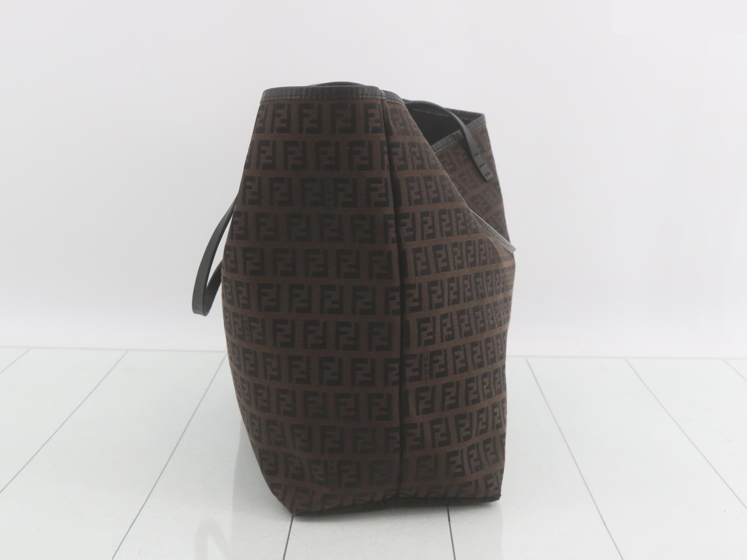 Zucchino Tote Bag, Brown Canvas — view 4
