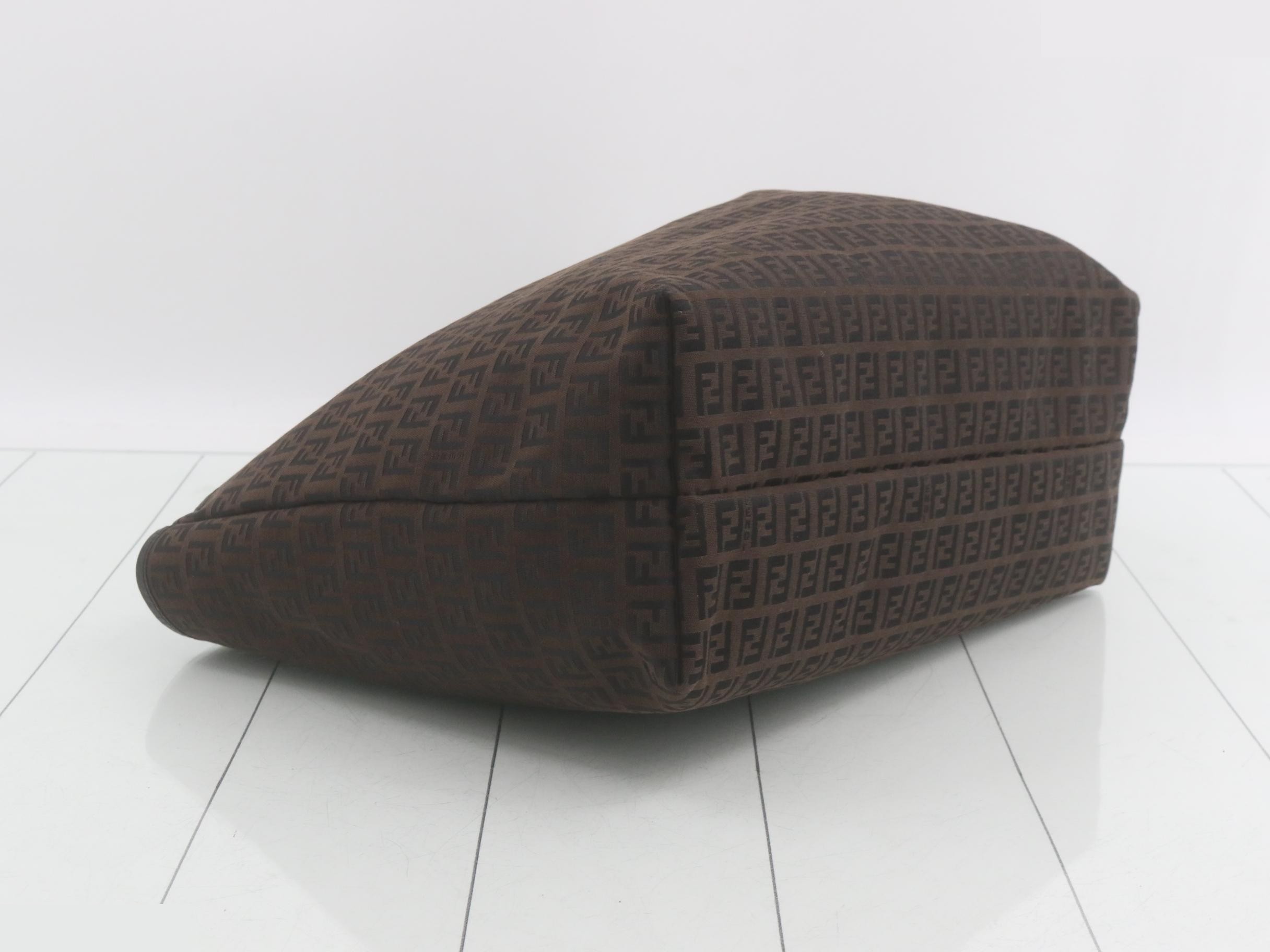 Zucchino Tote Bag, Brown Canvas — view 5