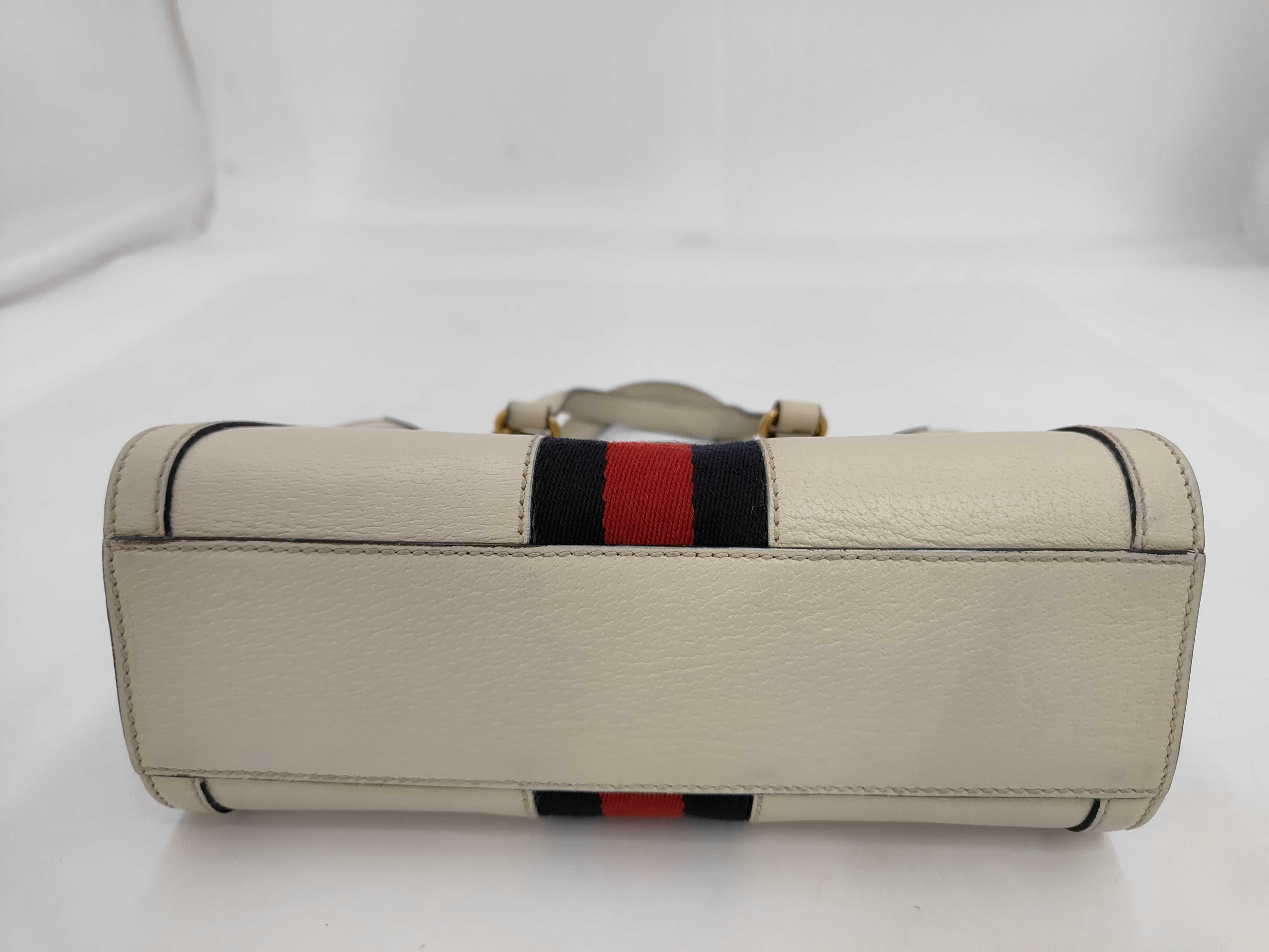 Ophidia Leather 2-way Handbag, White, 547551 — view 3