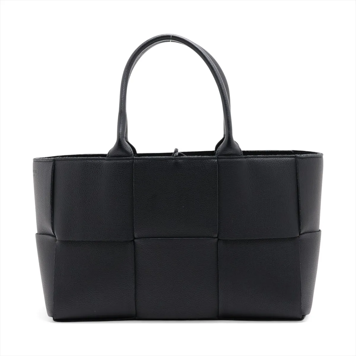 Maxi Intrecciato The Arco Tote Leather Tote Bag, Black