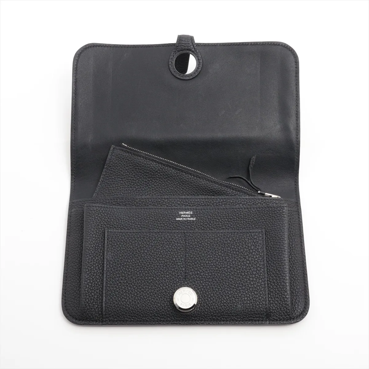 Dogon GM Togo Long Wallet, Black, Silver Hardware, T: 2015 — view 4