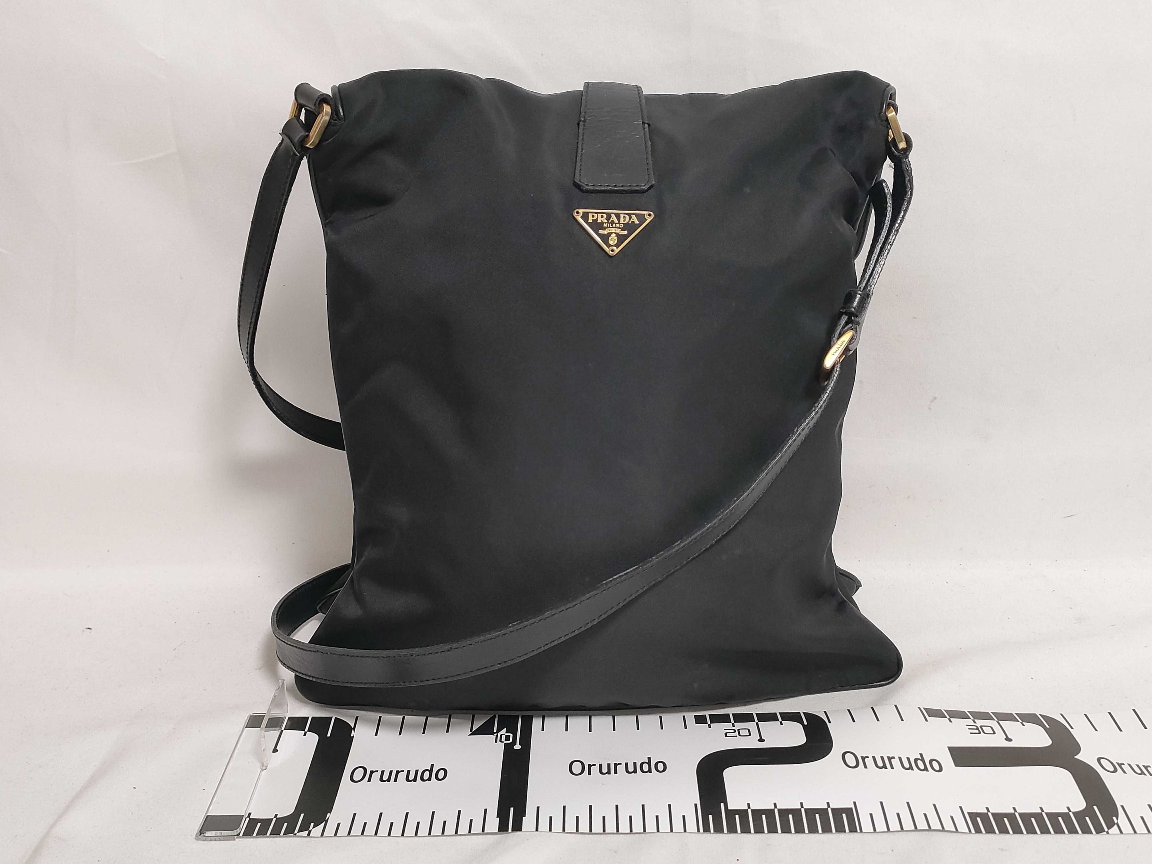 Nylon Shoulder Bag, Black Nylon Shoulder Bag — view 2