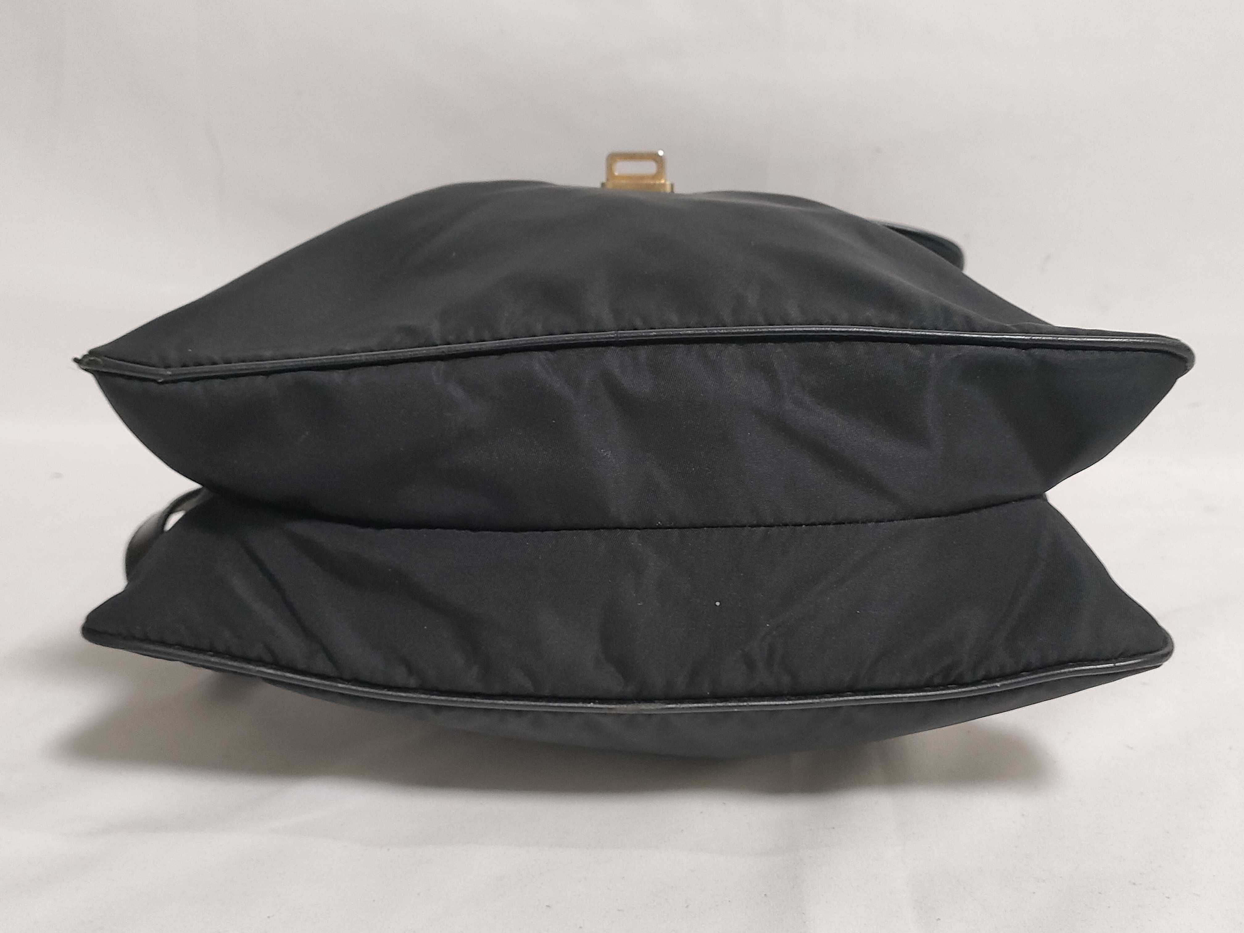 Nylon Shoulder Bag, Black Nylon Shoulder Bag — view 3
