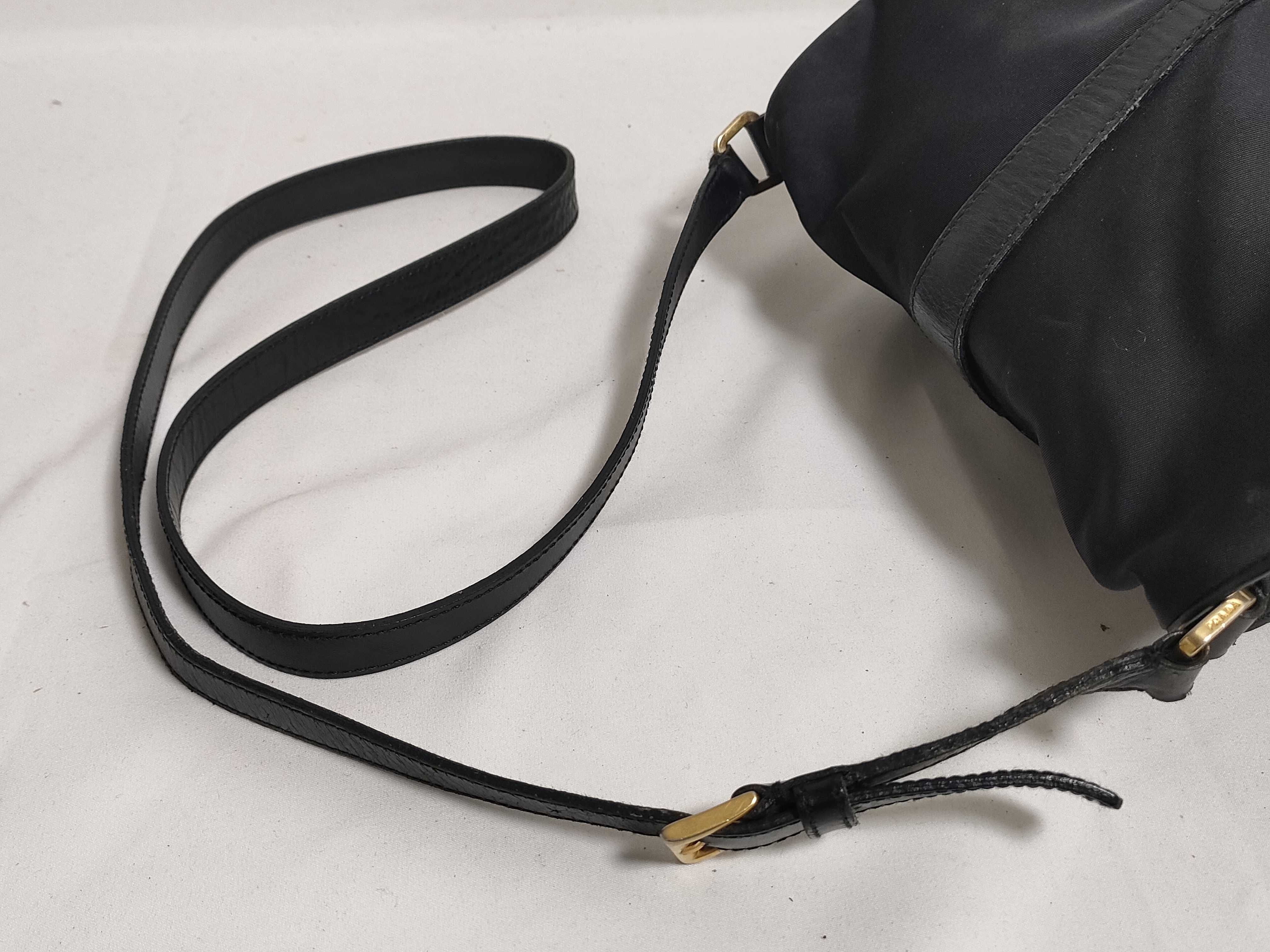 Nylon Shoulder Bag, Black Nylon Shoulder Bag — view 5
