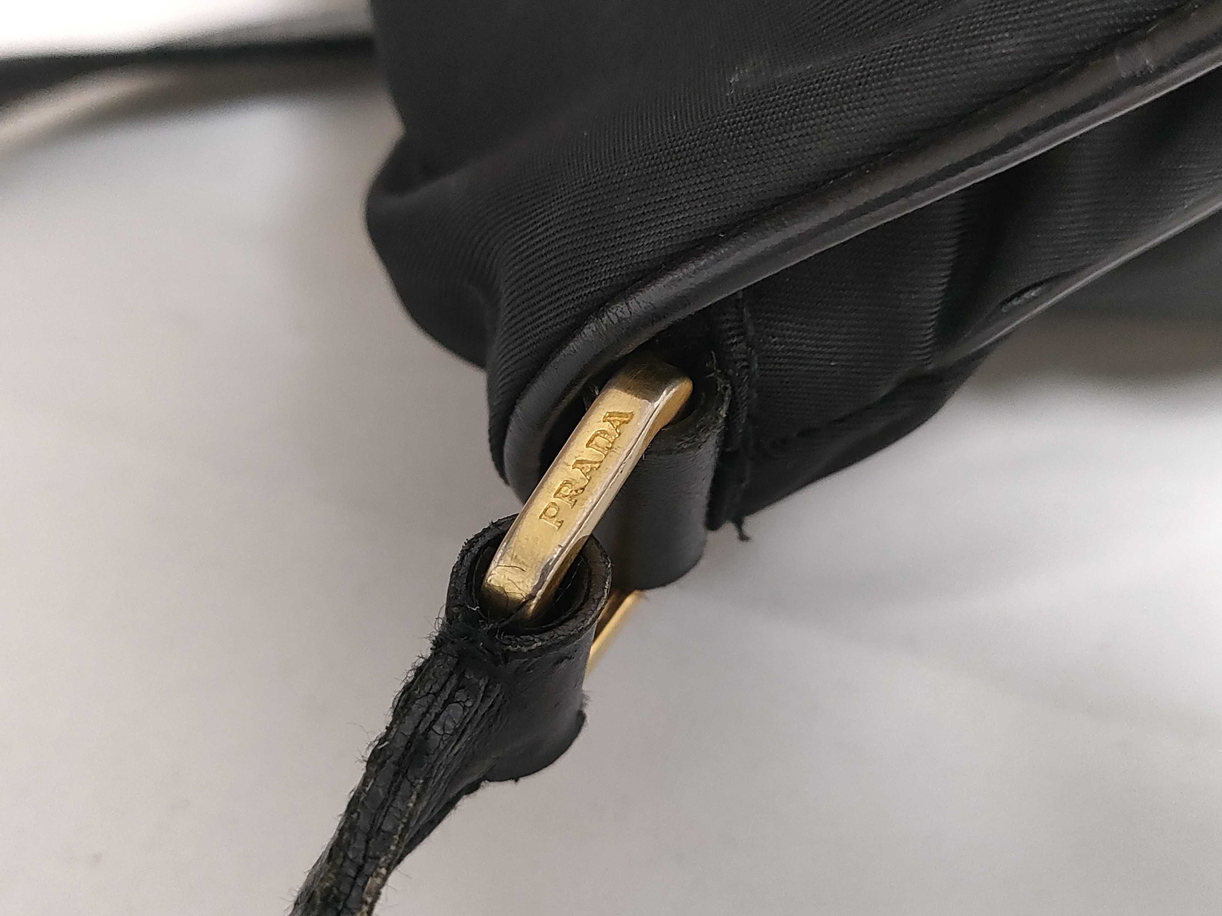 Nylon Shoulder Bag, Black Nylon Shoulder Bag — view 7