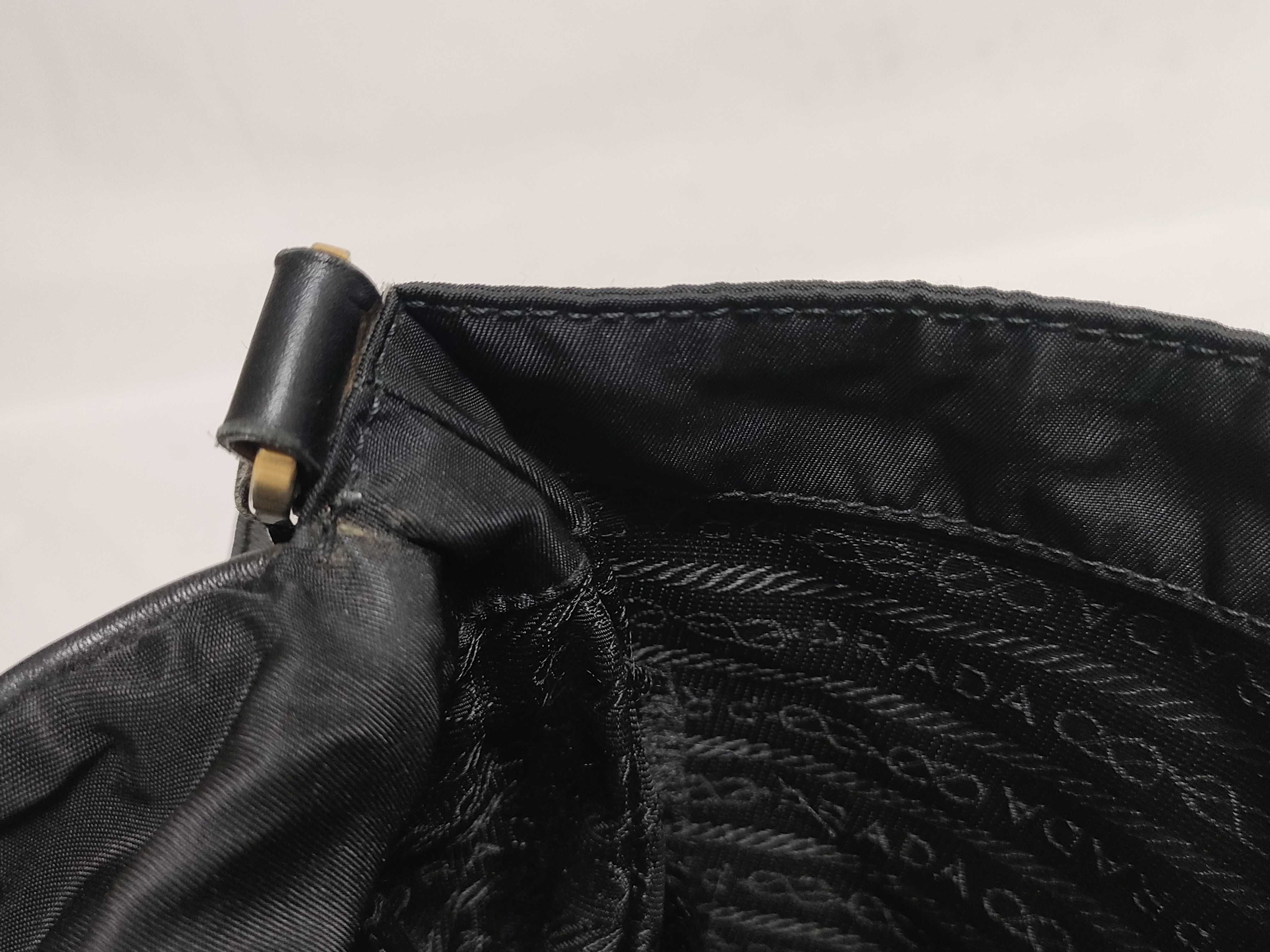 Nylon Shoulder Bag, Black Nylon Shoulder Bag — view 10