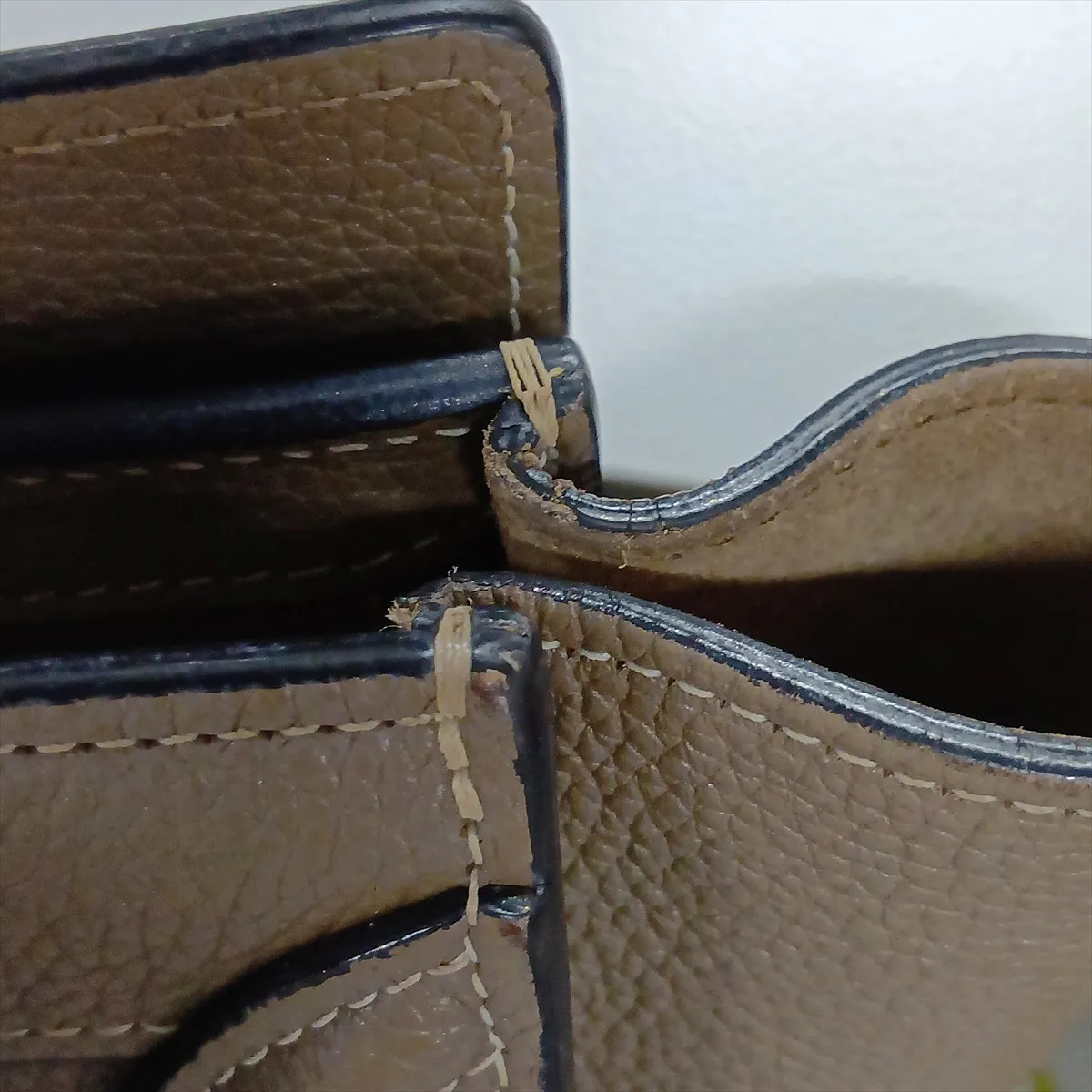 Luggage Nano Shopper Leather 2-Way Handbag, Greige — view 14