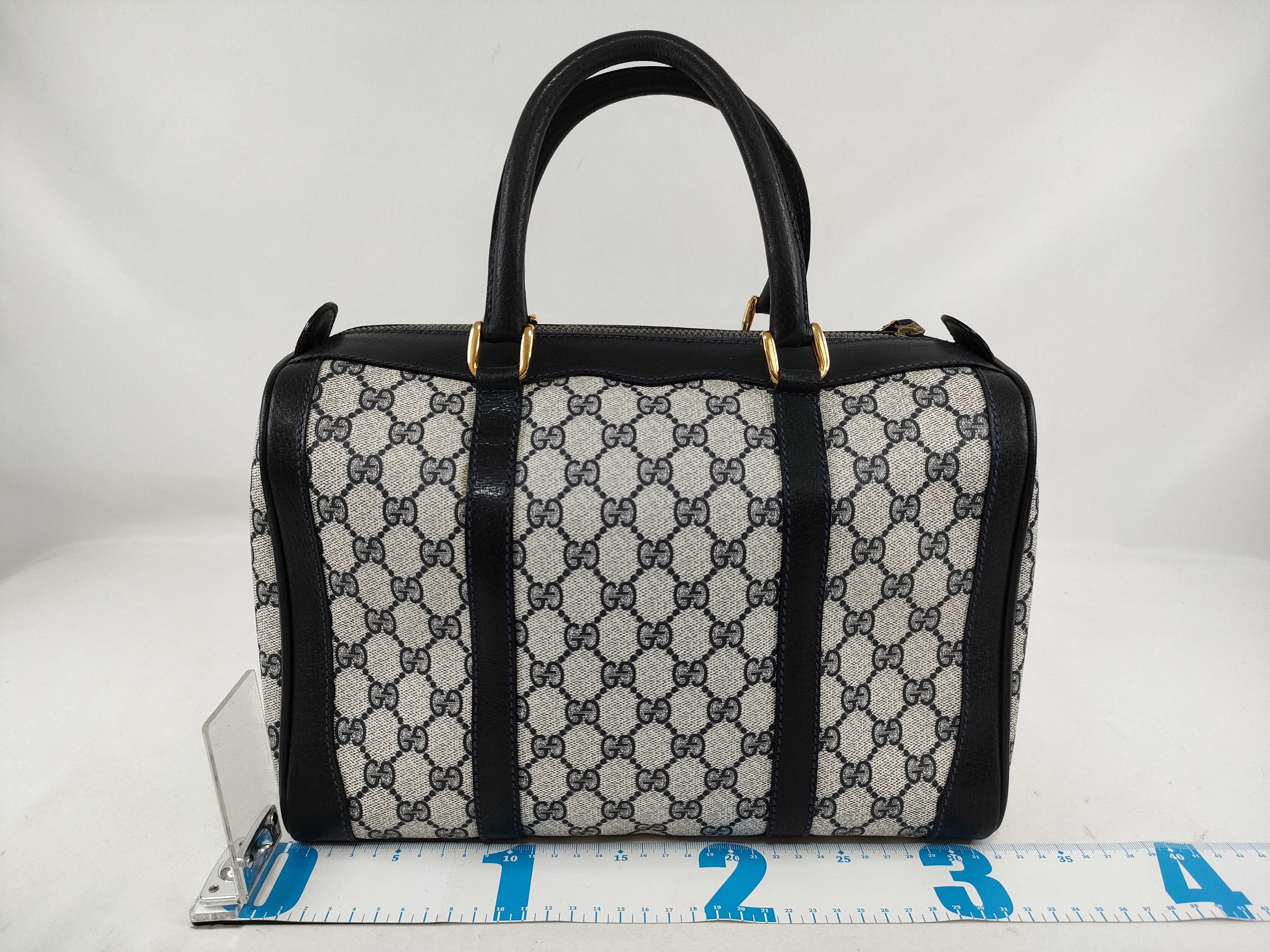 GG Supreme Mini Boston Bag, GG Supreme Navy Boston Bag — view 2