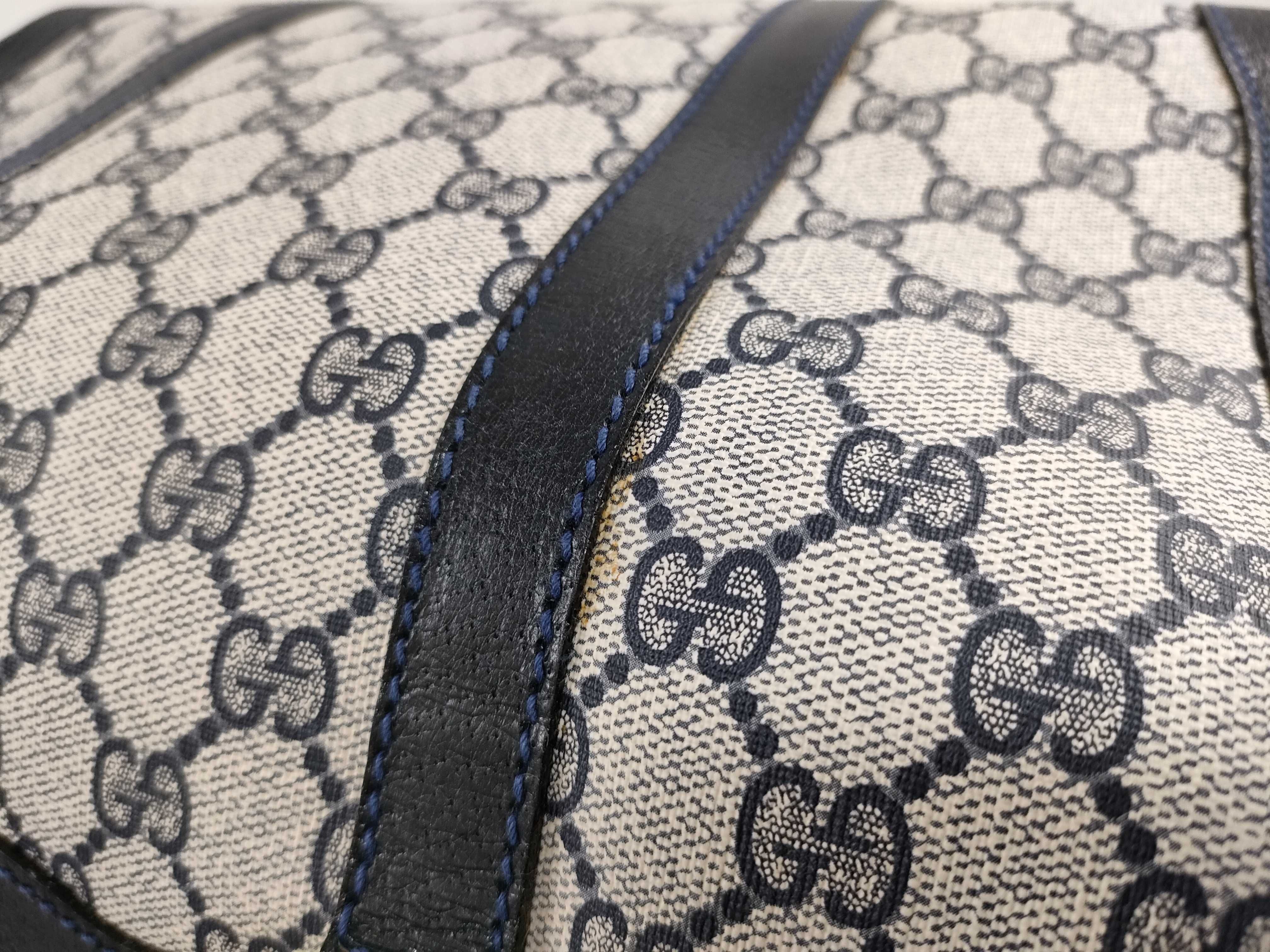 GG Supreme Mini Boston Bag, GG Supreme Navy Boston Bag — view 8