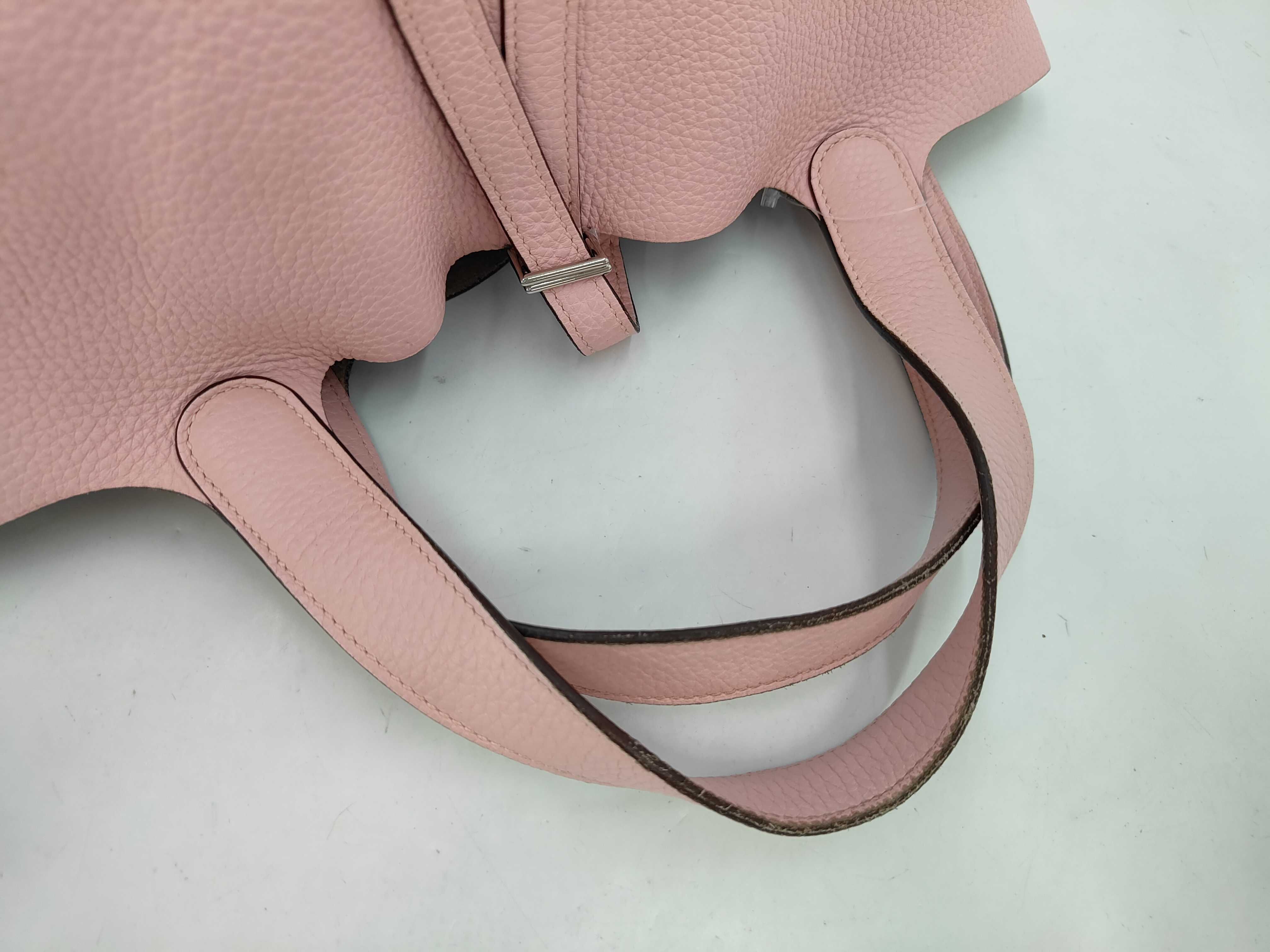 Picotin Lock MM Taurillon Leather Pink Silver Hardware T Stamp Handbag — view 3