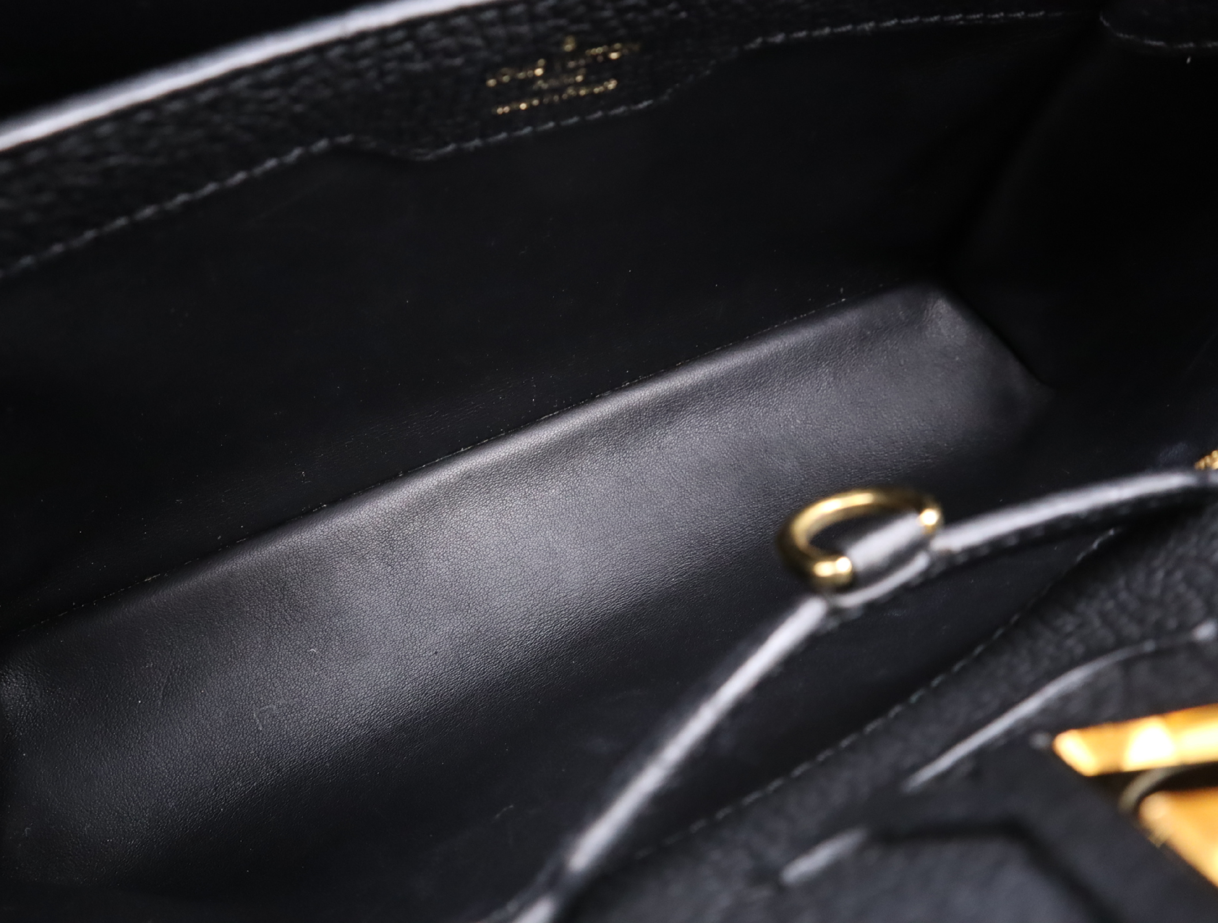 M50631 Taurillon Capucines PM Noir Handbag with Shoulder Strap (RFID detected) — view 12