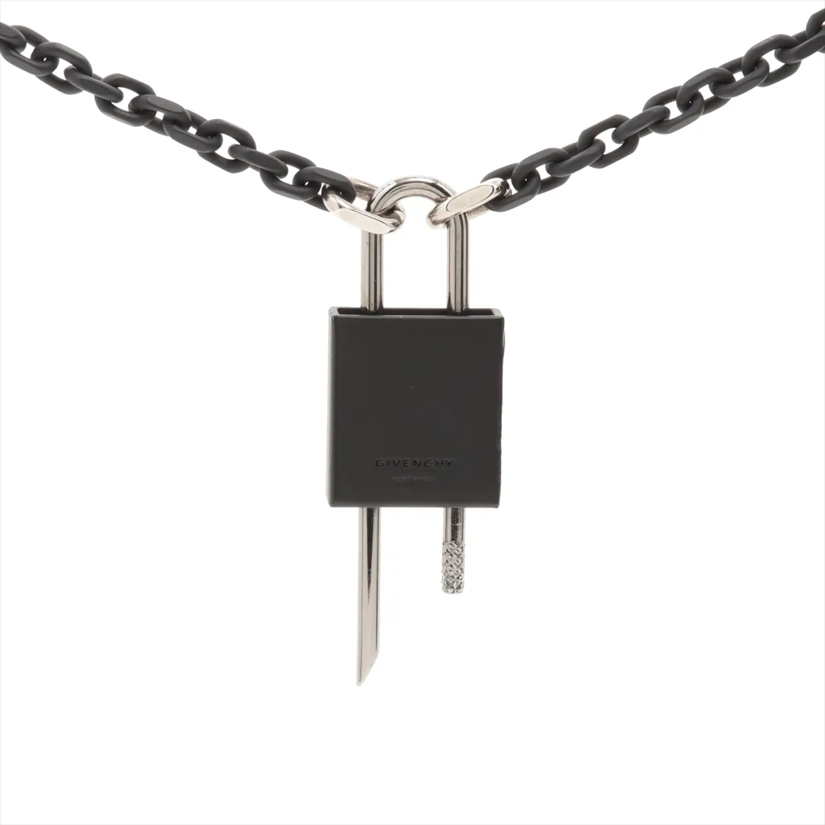 4G Necklace, Brass, Black, — view 2