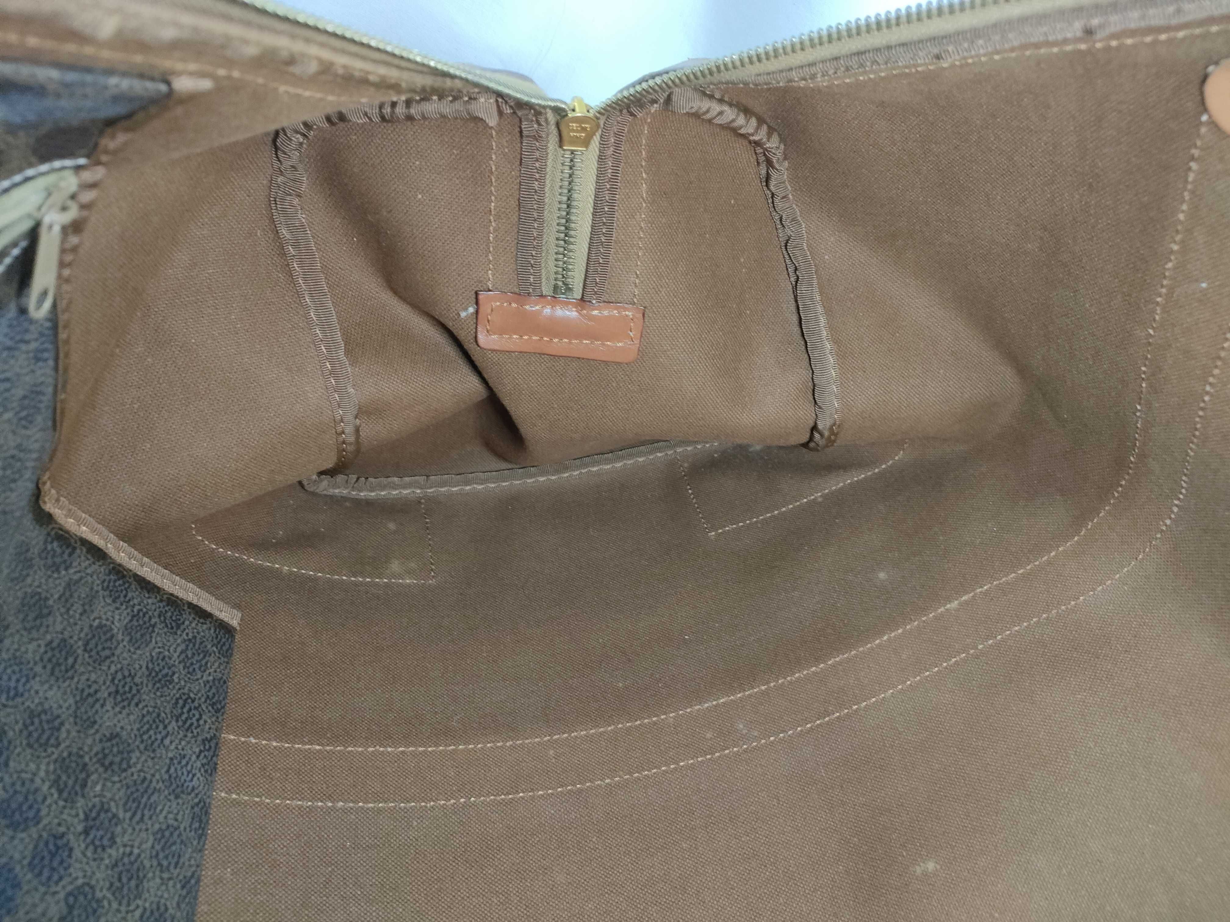 Macadam pattern Boston bag, PVC x leather Boston bag — view 12