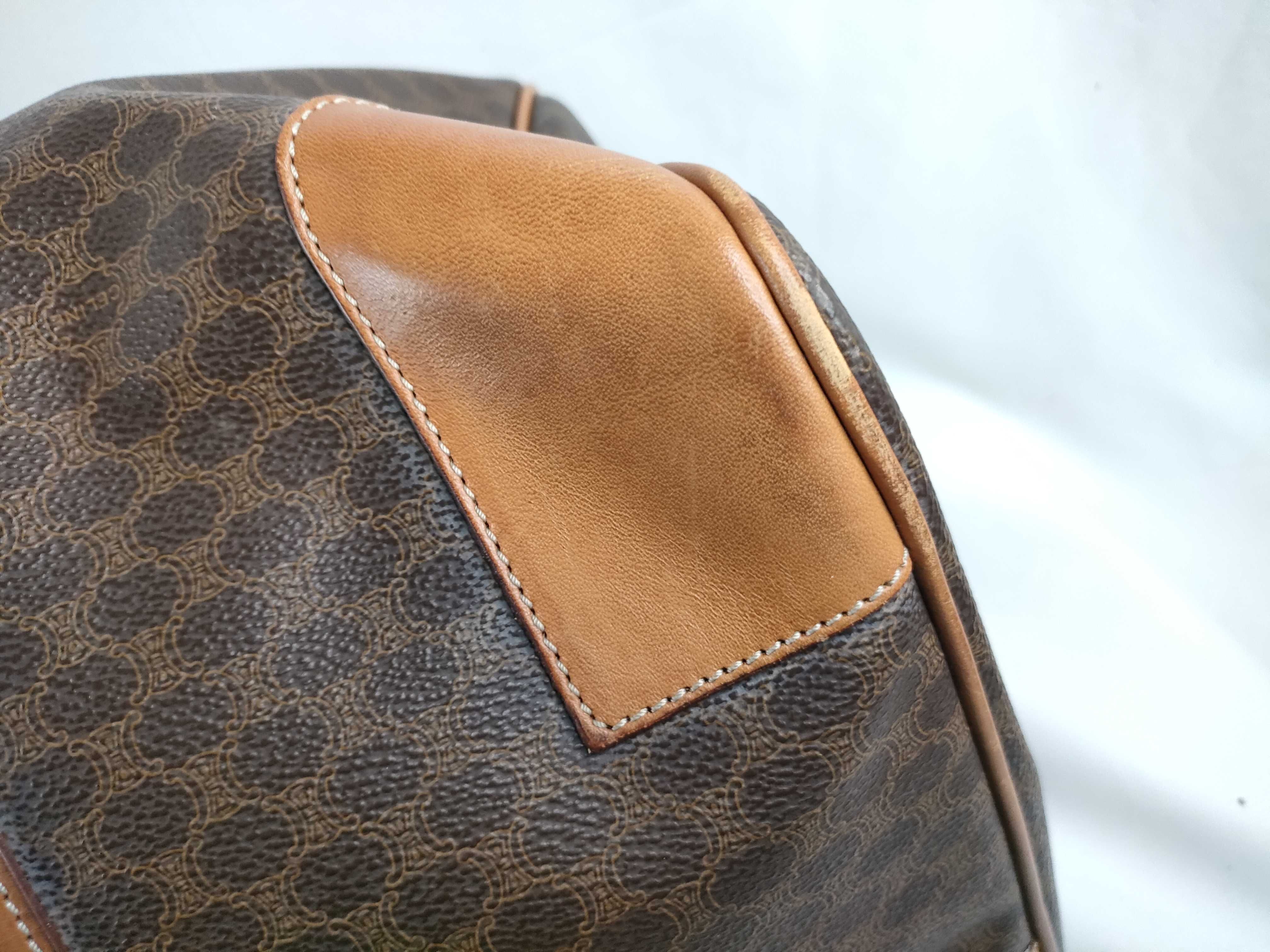 Macadam pattern Boston bag, PVC x leather Boston bag — view 5