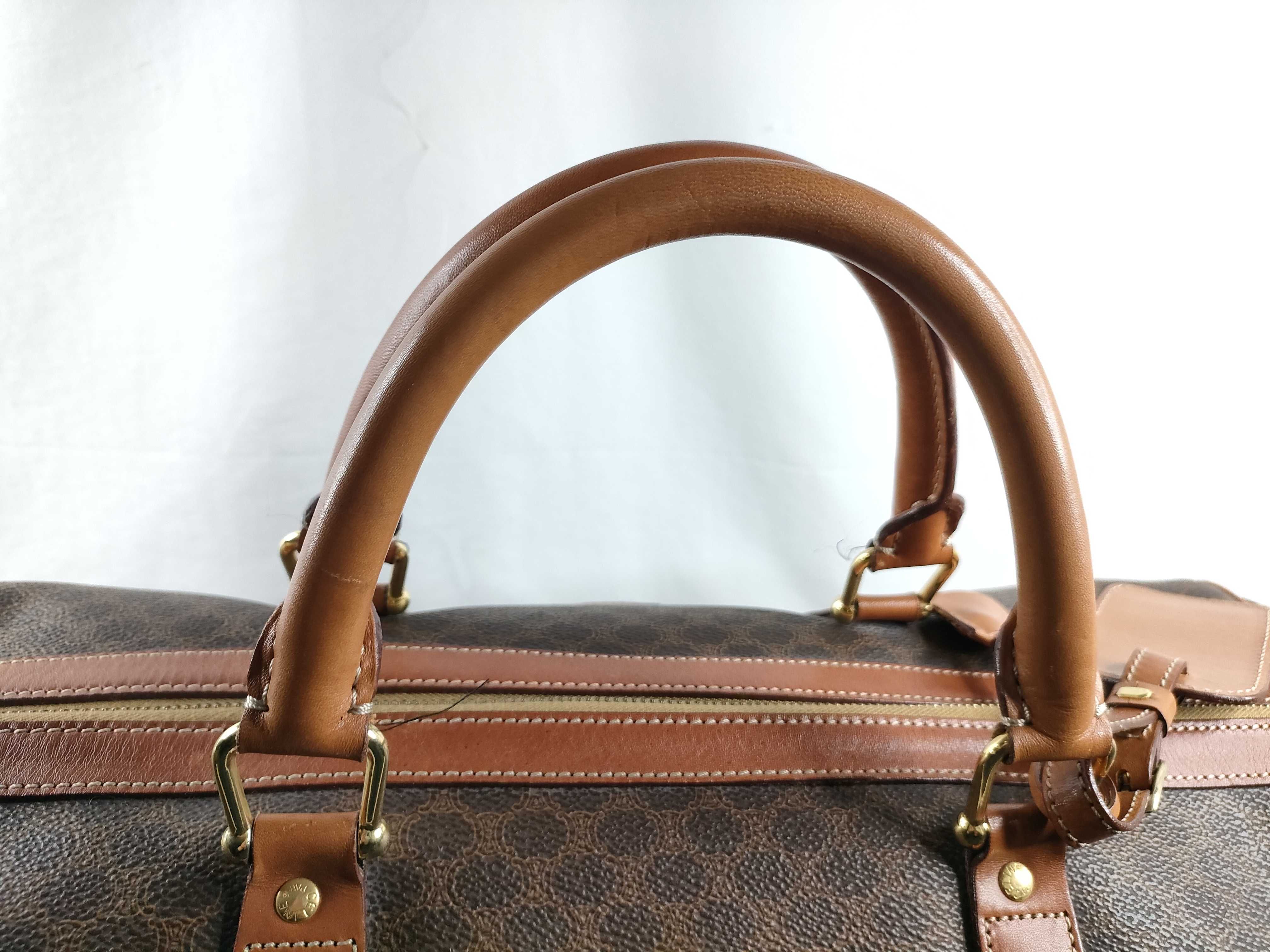Macadam pattern Boston bag, PVC x leather Boston bag — view 6