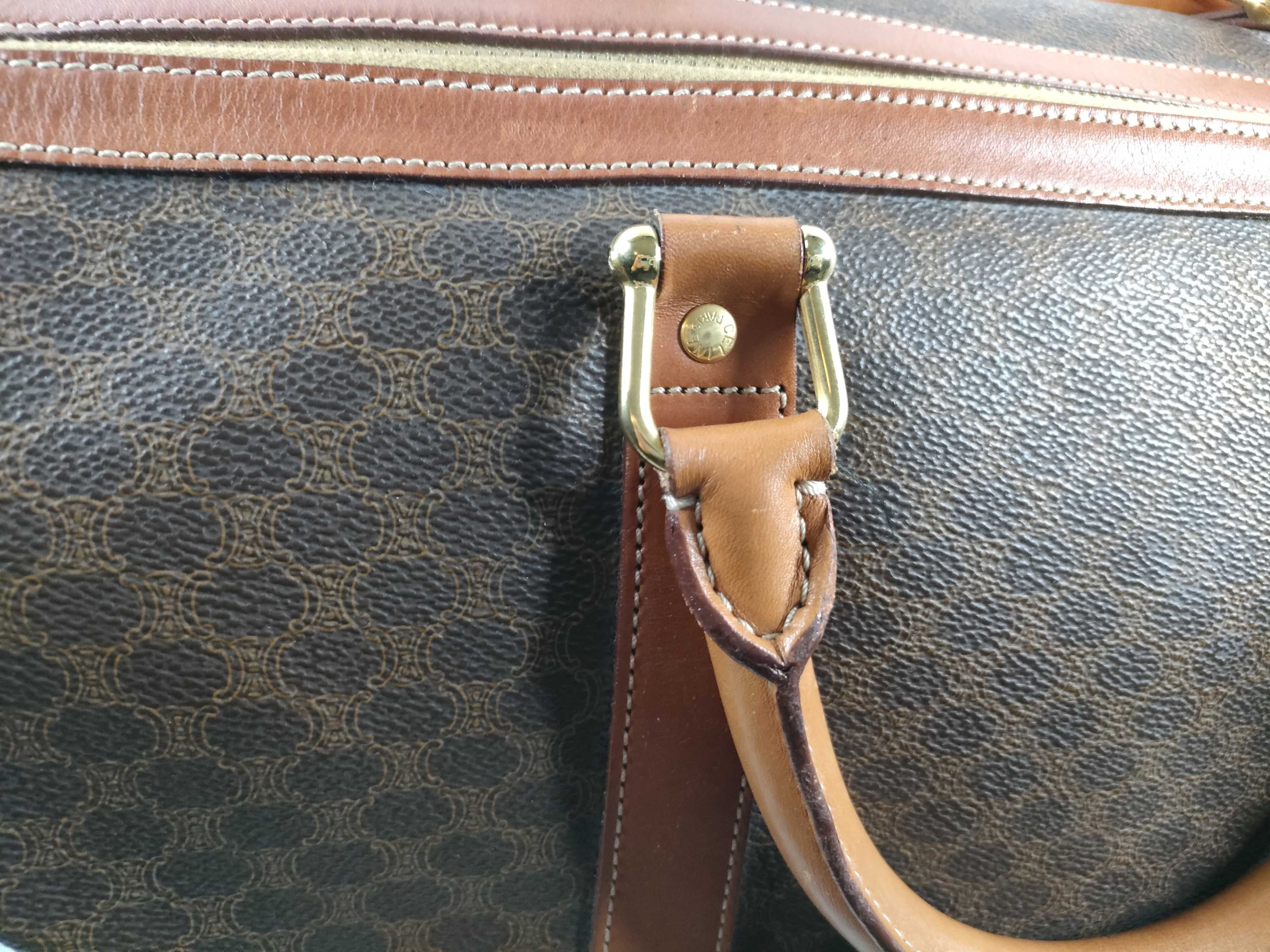 Macadam pattern Boston bag, PVC x leather Boston bag — view 8