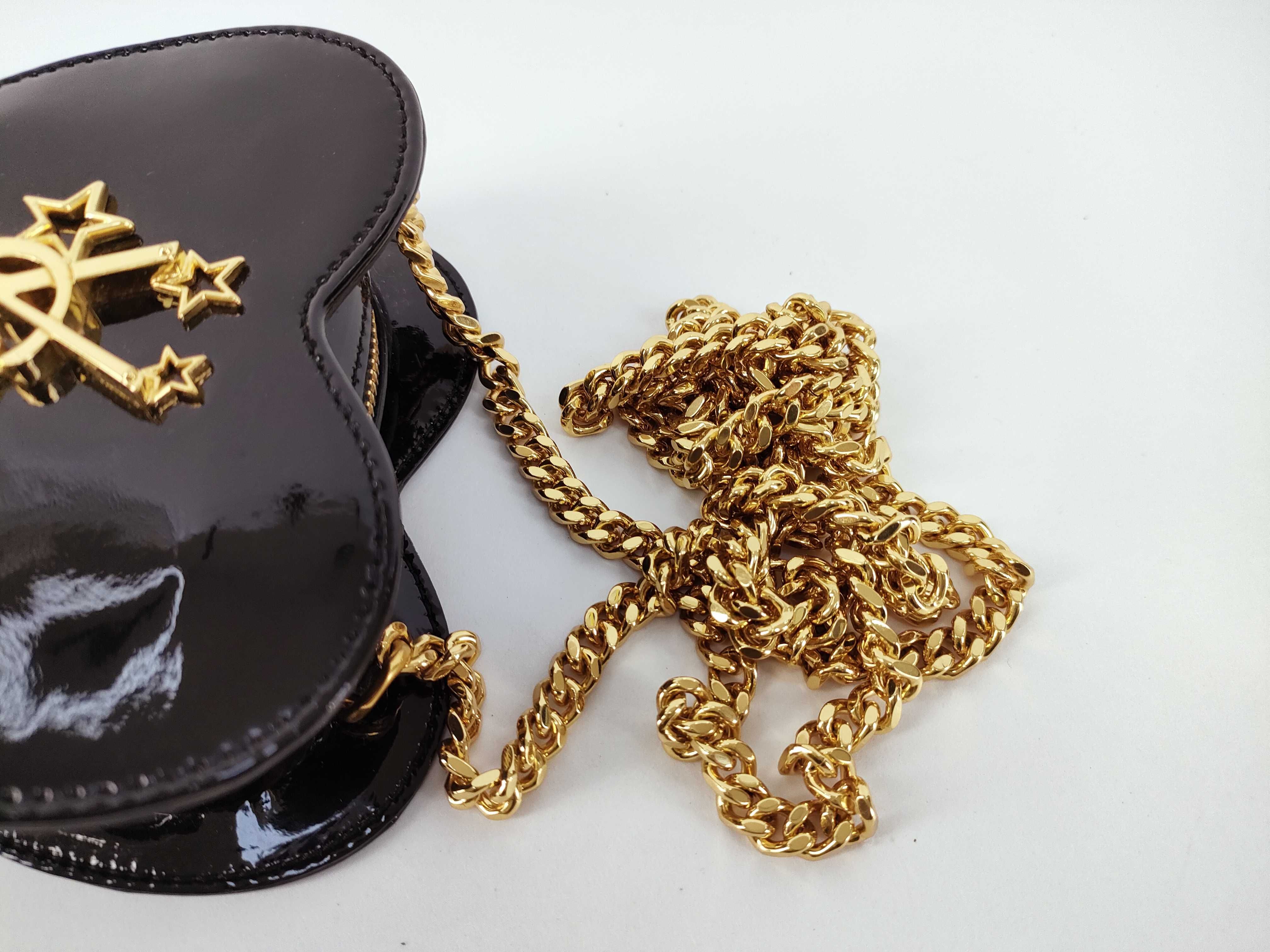 Enamel Heart-Shaped Chain Shoulder Bag — view 3