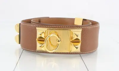 Collier de Chien Leather Belt, Brown Belt