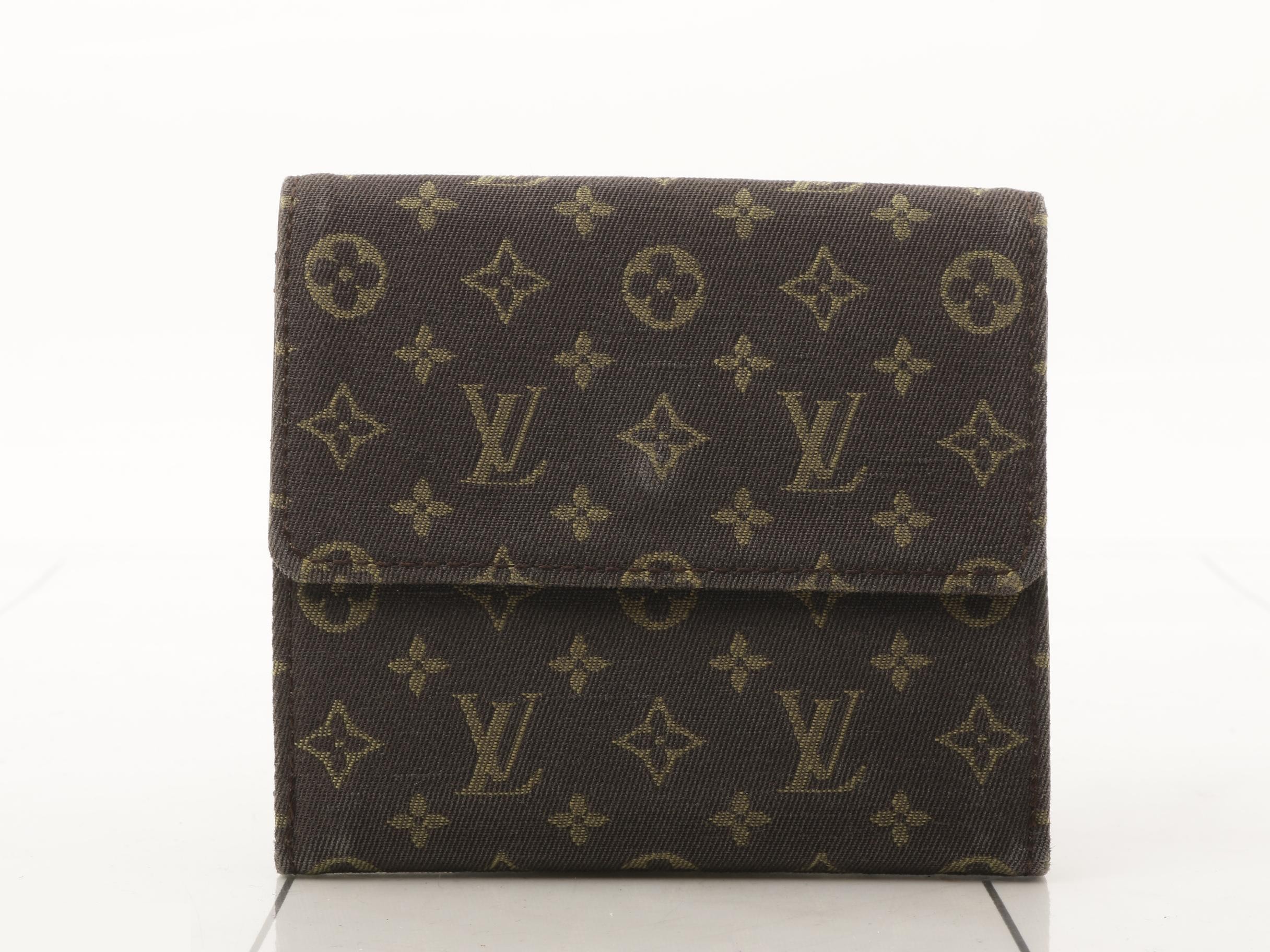 Monogram Mini Lin Portefeuille Elise Ebene Tri-fold Wallet — view 2