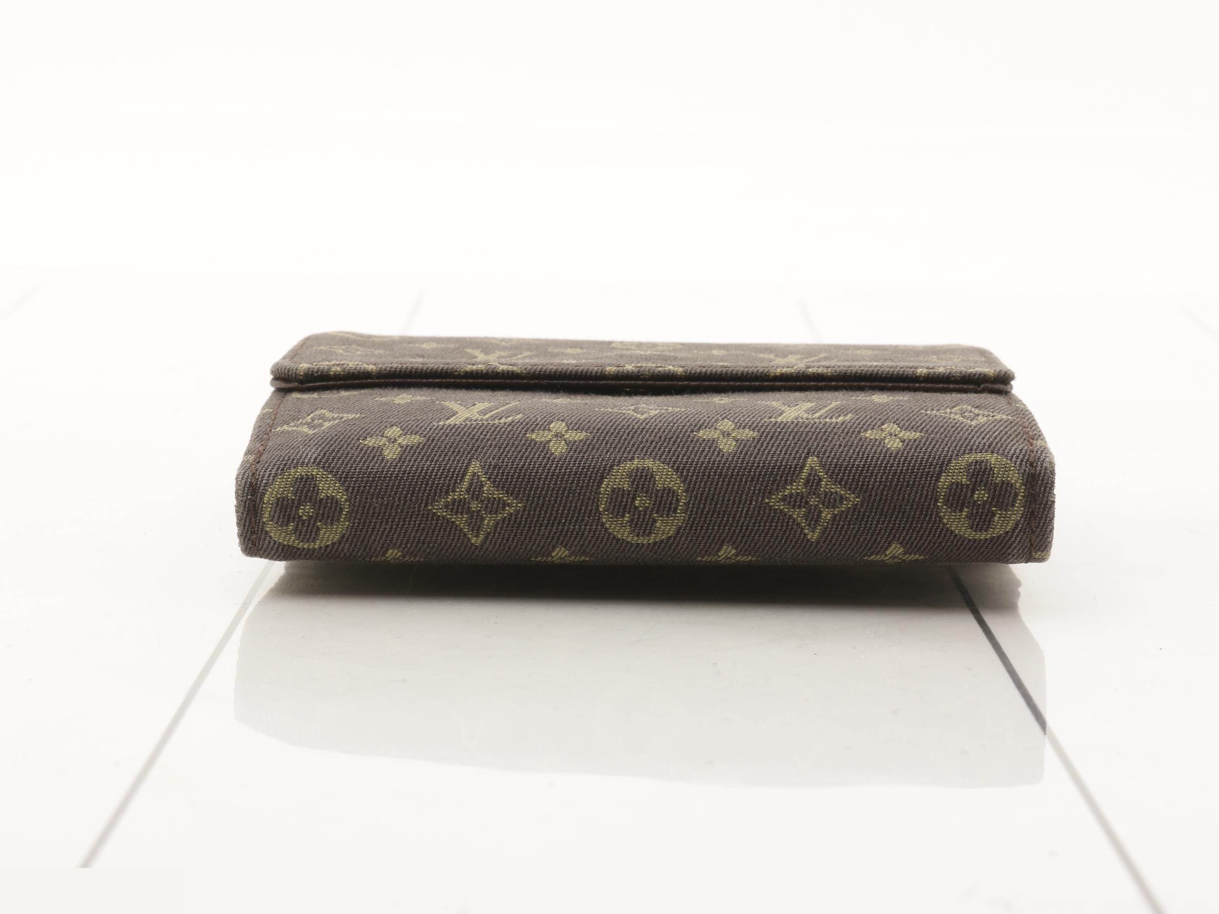 Monogram Mini Lin Portefeuille Elise Ebene Tri-fold Wallet — view 3