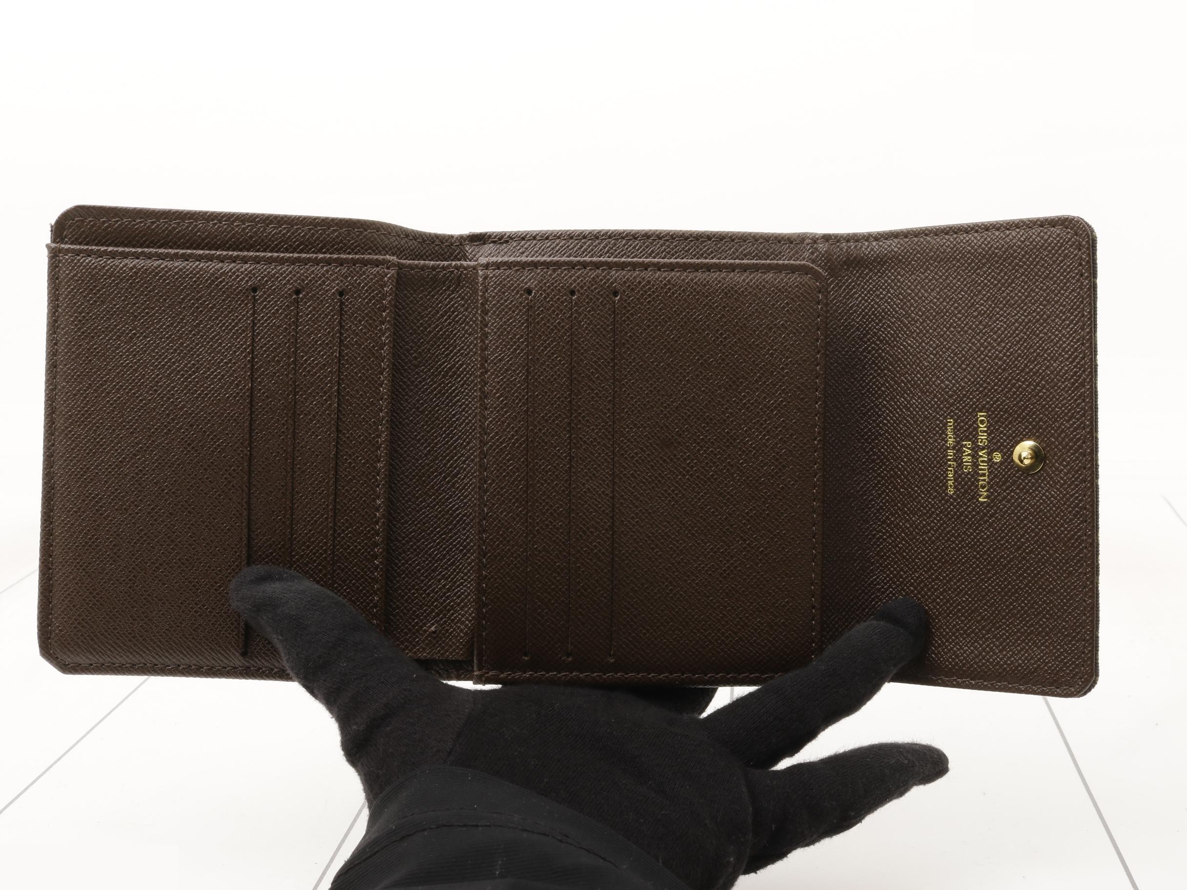 Monogram Mini Lin Portefeuille Elise Ebene Tri-fold Wallet — view 4