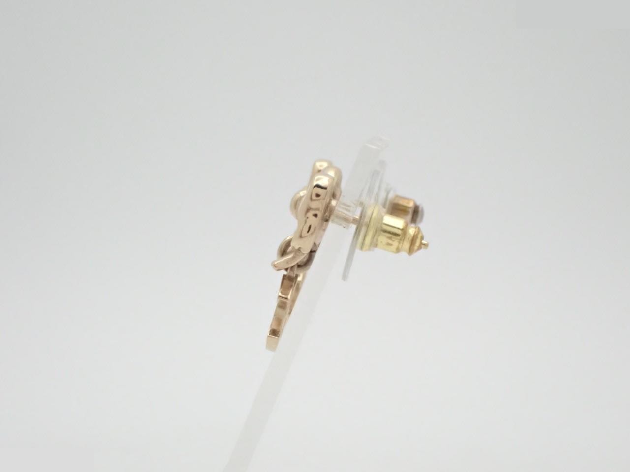 Earrings, Coco Mark design, gold, stone — view 3