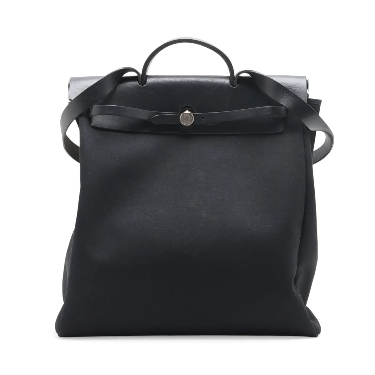 Herbag GM Toile Officier x Vache Hunter Black Matte Silver Hardware D:2000
