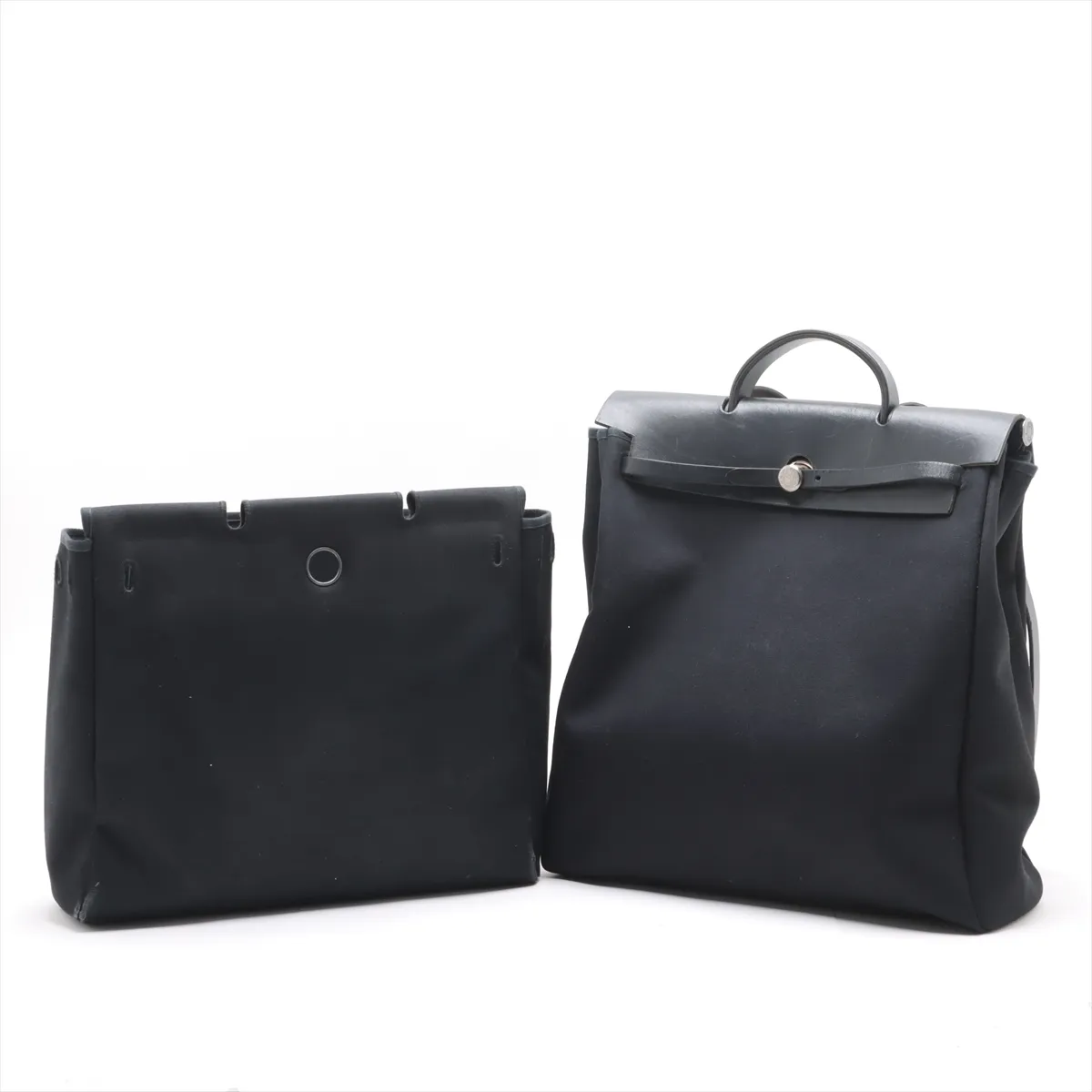 Herbag GM Toile Officier x Vache Hunter Black Matte Silver Hardware D:2000 — view 11