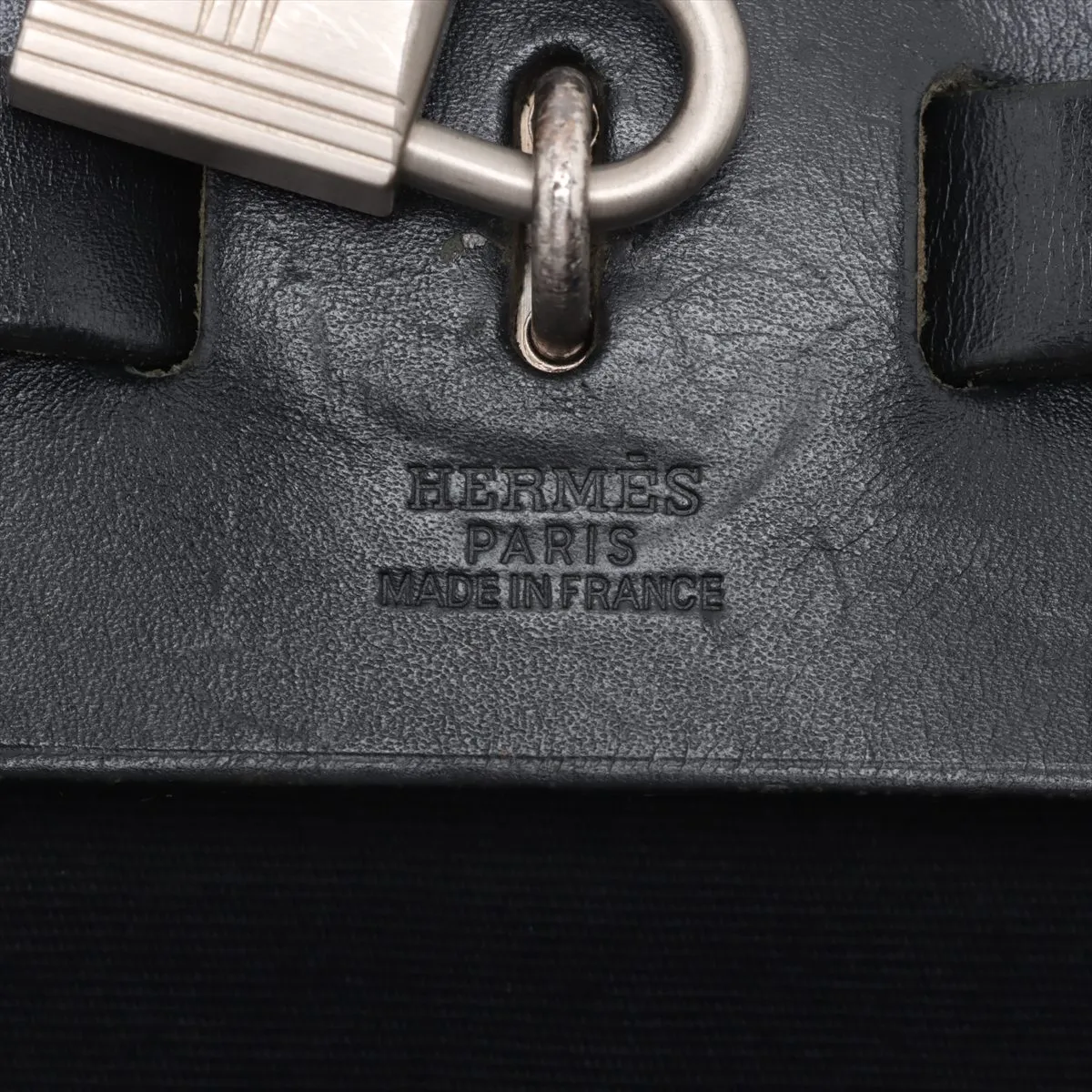 Herbag GM Toile Officier x Vache Hunter Black Matte Silver Hardware D:2000 — view 10