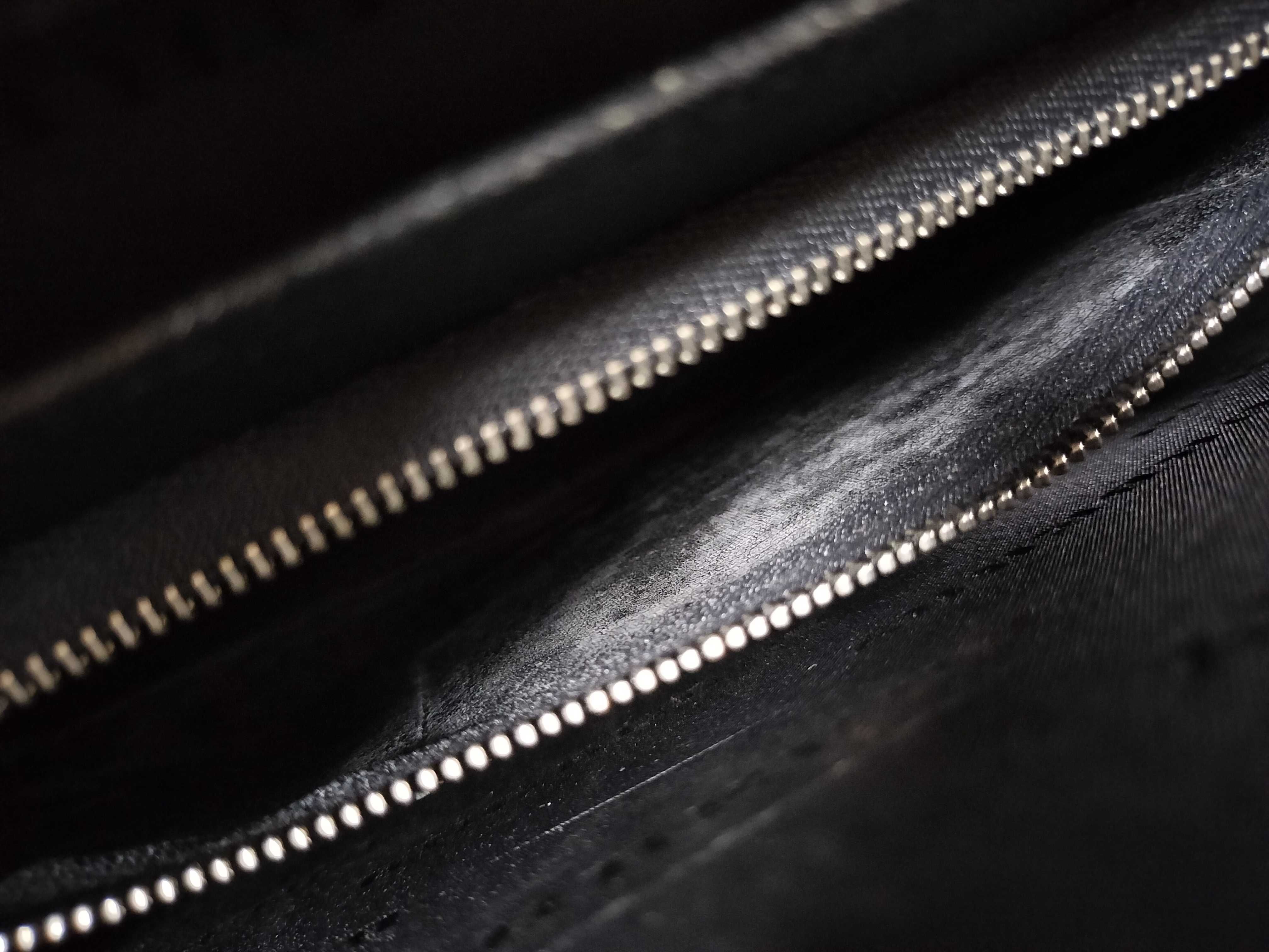 Leather Check Embossed Business Bag — view 11
