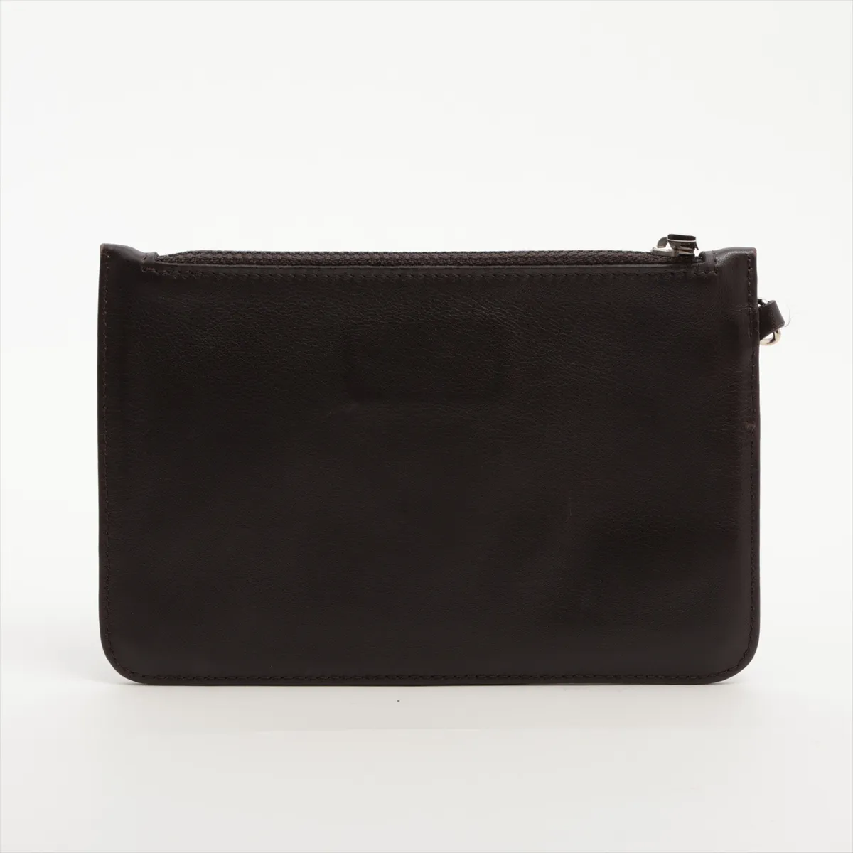 Cocomark Leather Pouch Brown Silver Hardware 9299624 Serial Partially Unclear — view 2