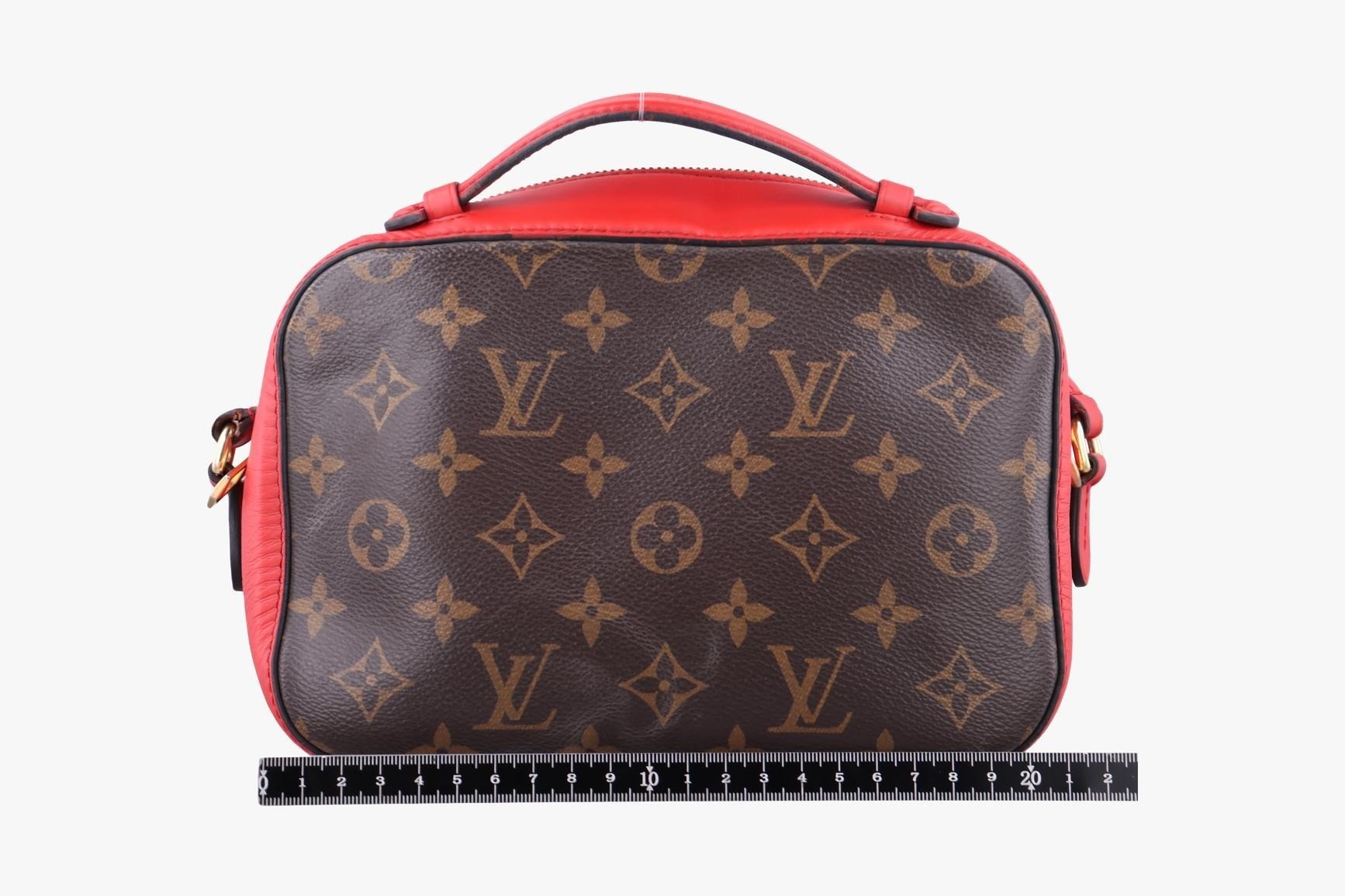 Saint-Onge Monogram Canvas x Calf Leather Monogram/Brown x Coquelicot — view 2