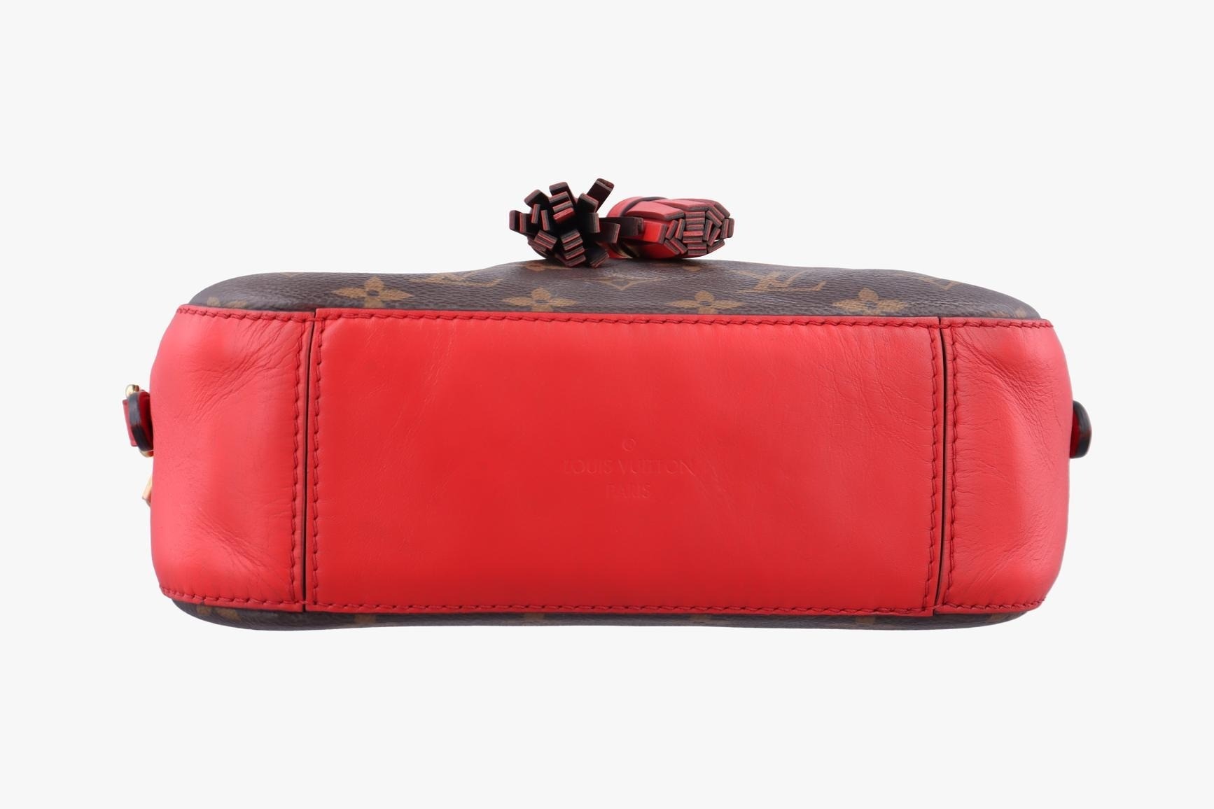 Saint-Onge Monogram Canvas x Calf Leather Monogram/Brown x Coquelicot — view 3