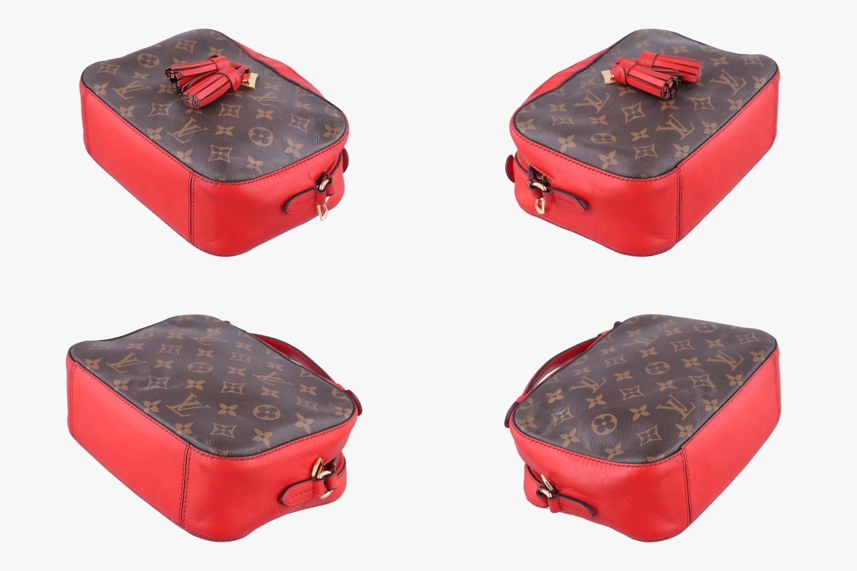 Saint-Onge Monogram Canvas x Calf Leather Monogram/Brown x Coquelicot — view 4