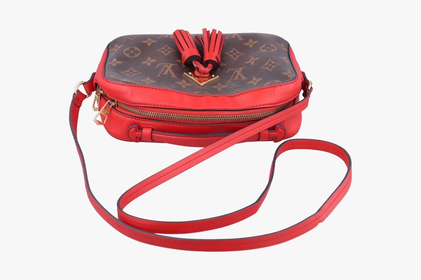 Saint-Onge Monogram Canvas x Calf Leather Monogram/Brown x Coquelicot — view 5