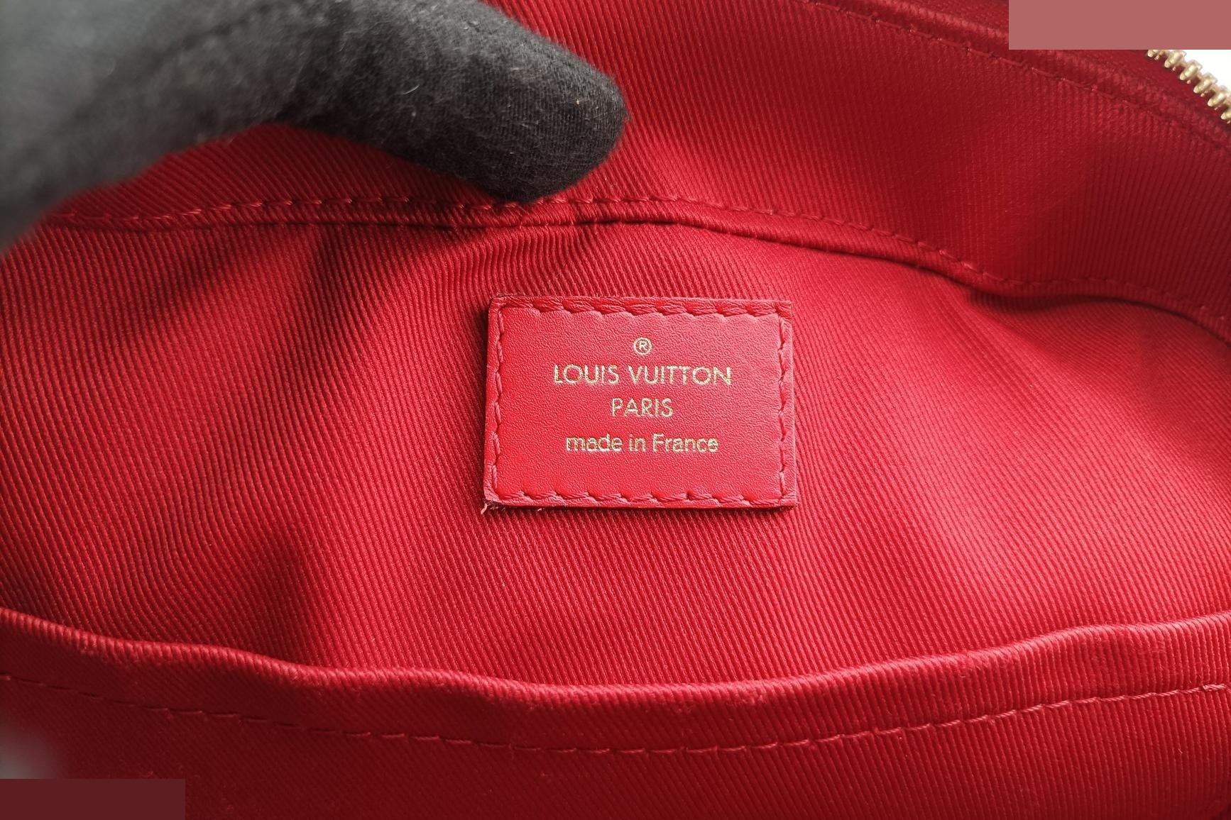 Saint-Onge Monogram Canvas x Calf Leather Monogram/Brown x Coquelicot — view 7