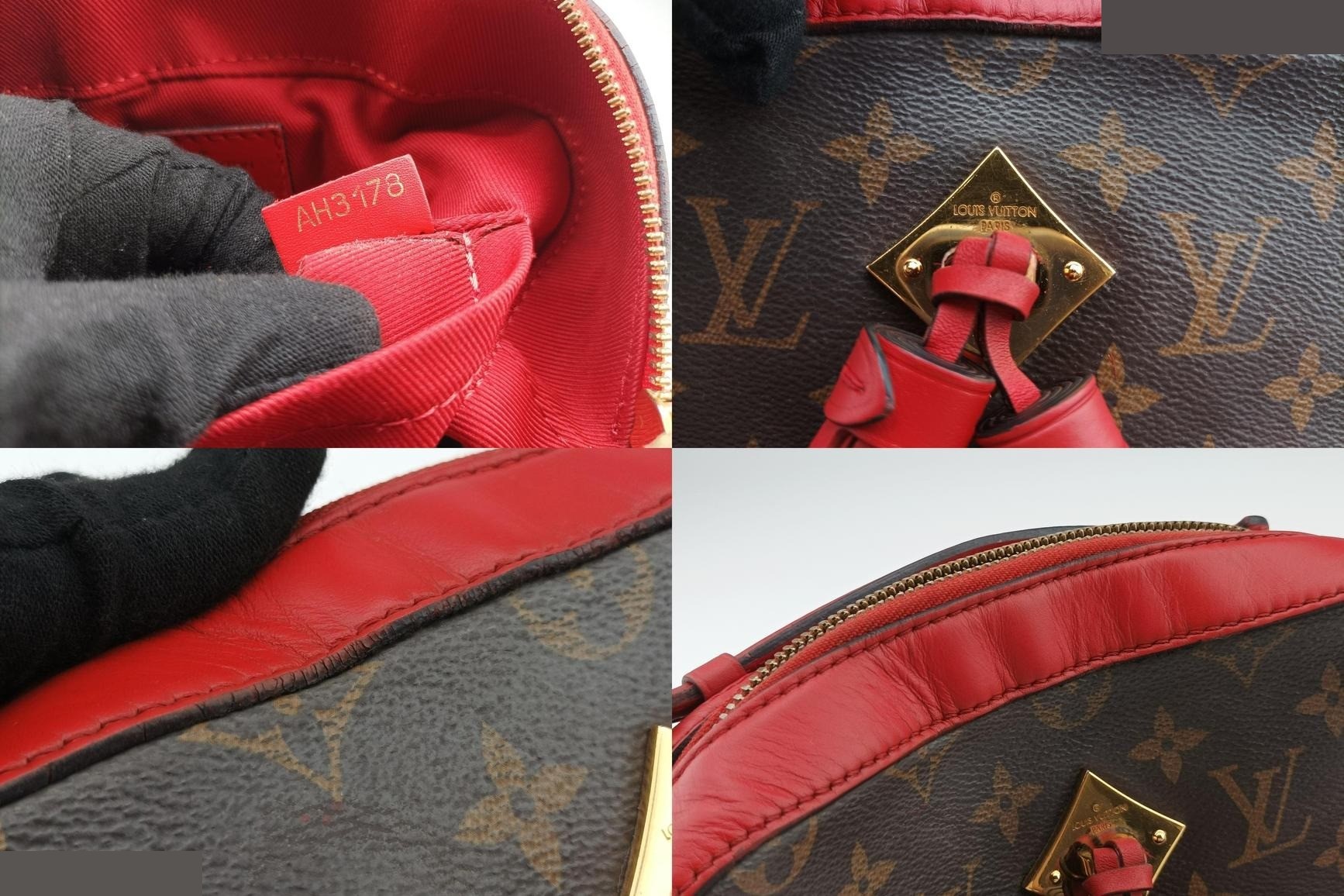 Saint-Onge Monogram Canvas x Calf Leather Monogram/Brown x Coquelicot — view 8