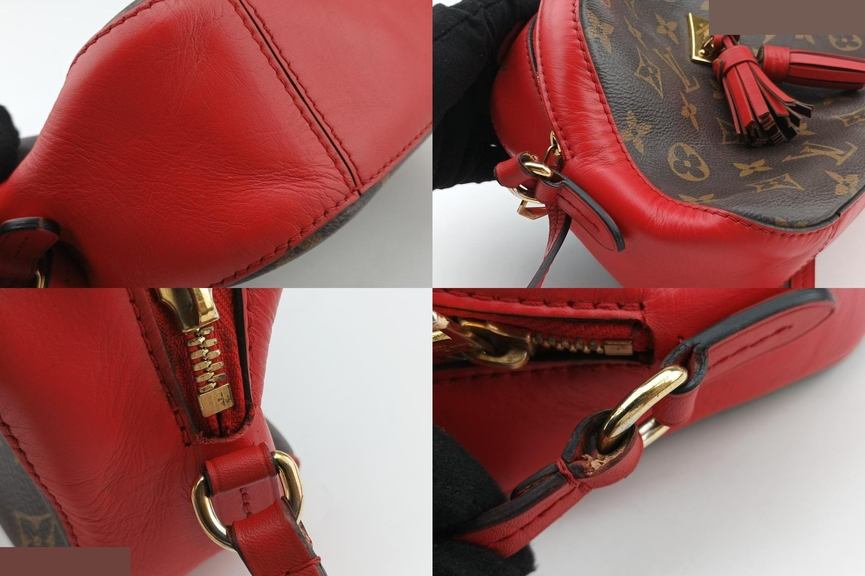 Saint-Onge Monogram Canvas x Calf Leather Monogram/Brown x Coquelicot — view 9