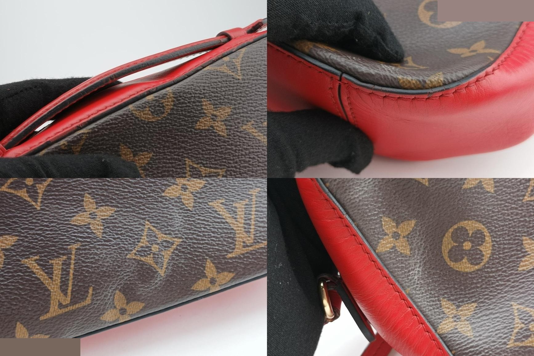 Saint-Onge Monogram Canvas x Calf Leather Monogram/Brown x Coquelicot — view 10