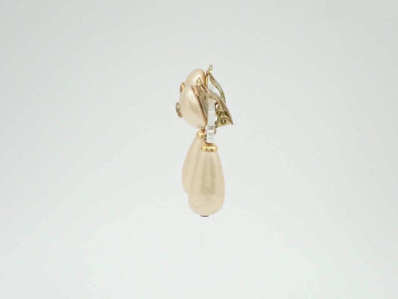 Faux pearl earrings — view 3