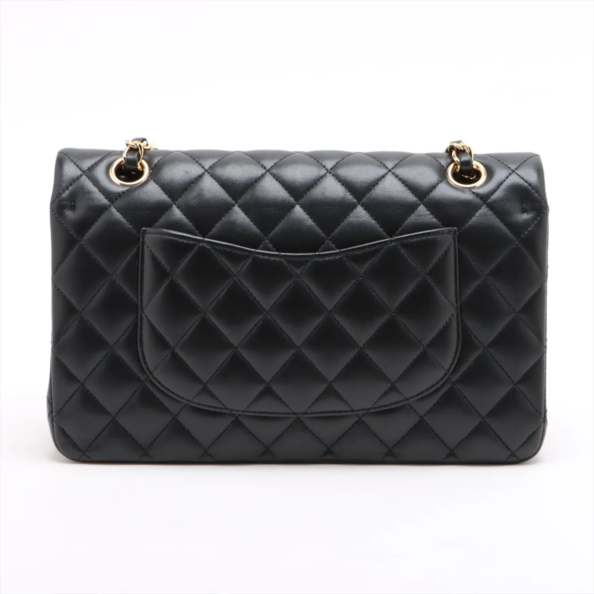 [Individually wrapped] Chanel Matelasse 25 Lambskin Double Flap Double Chain Bag Black Gold Hardware 30915323 30s A01112 — view 2