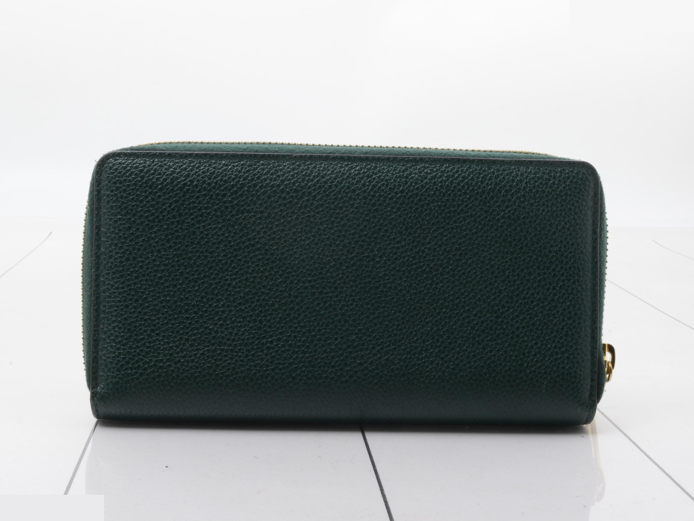 Long wallet, Zumi, green, leather — view 2