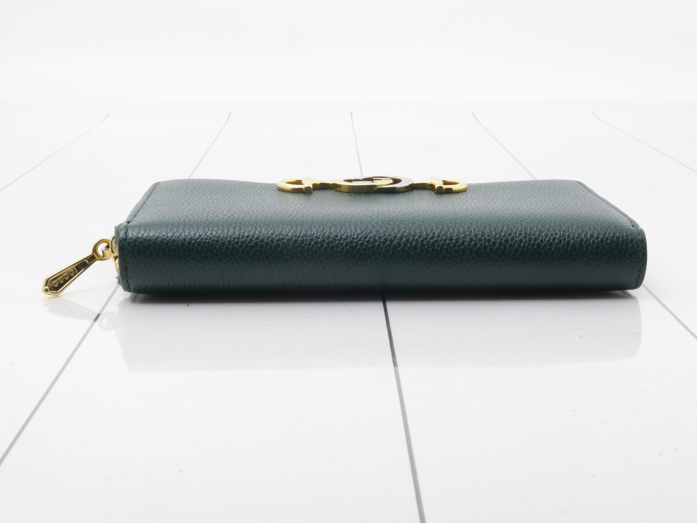 Long wallet, Zumi, green, leather — view 3