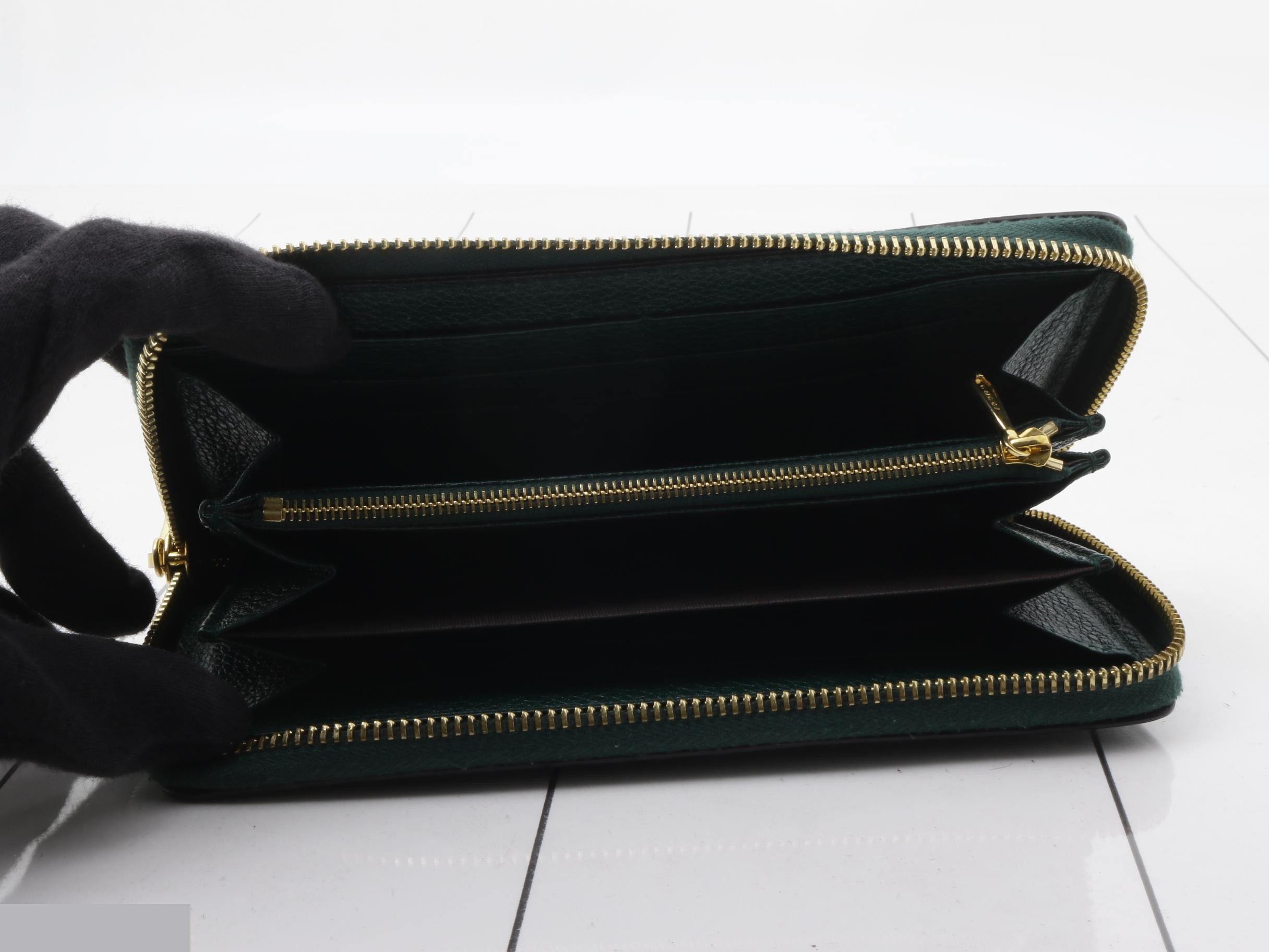 Long wallet, Zumi, green, leather — view 4
