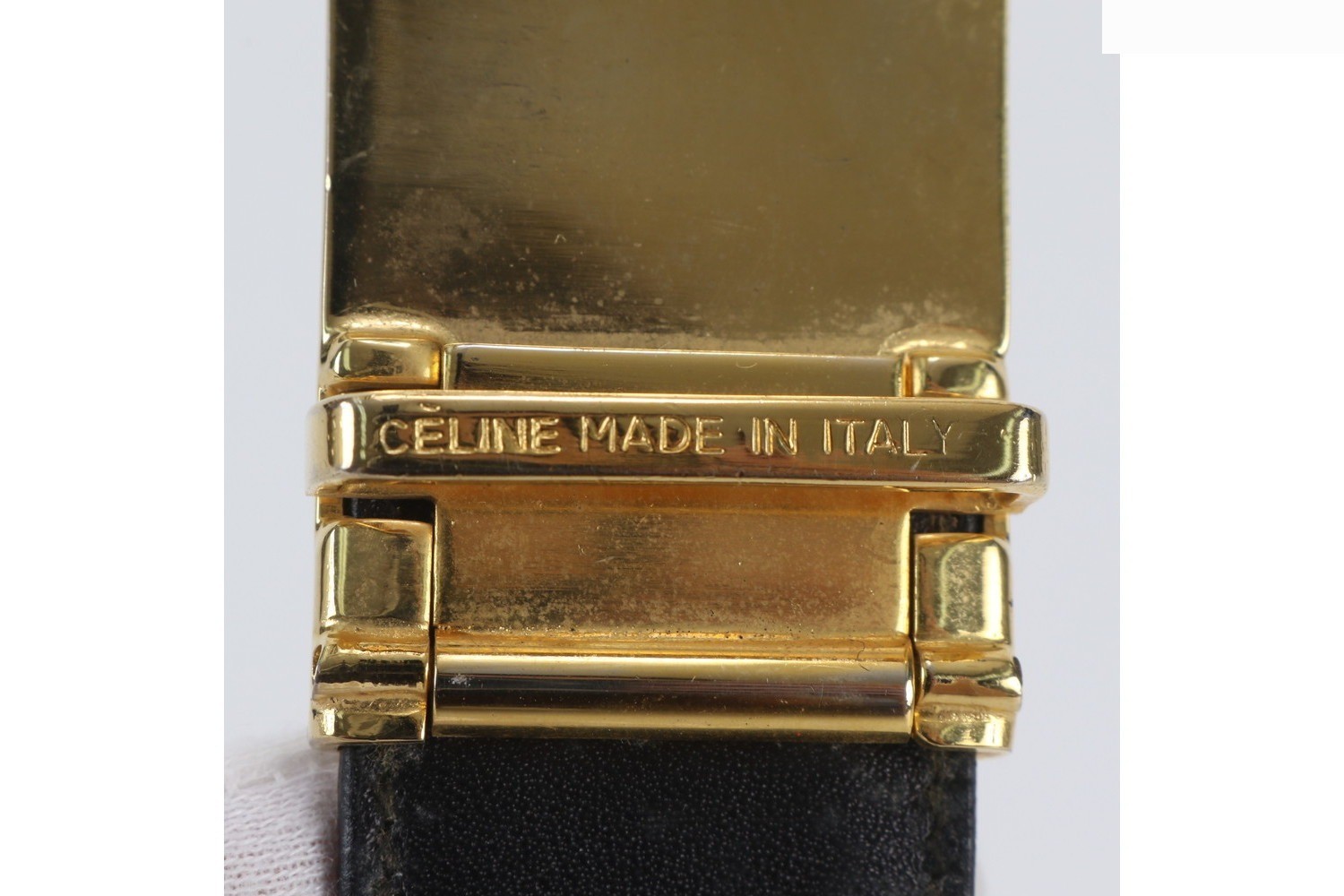 Carriage-style metal fittings, leather, reversible belt, 2-way, gold buckle — view 10