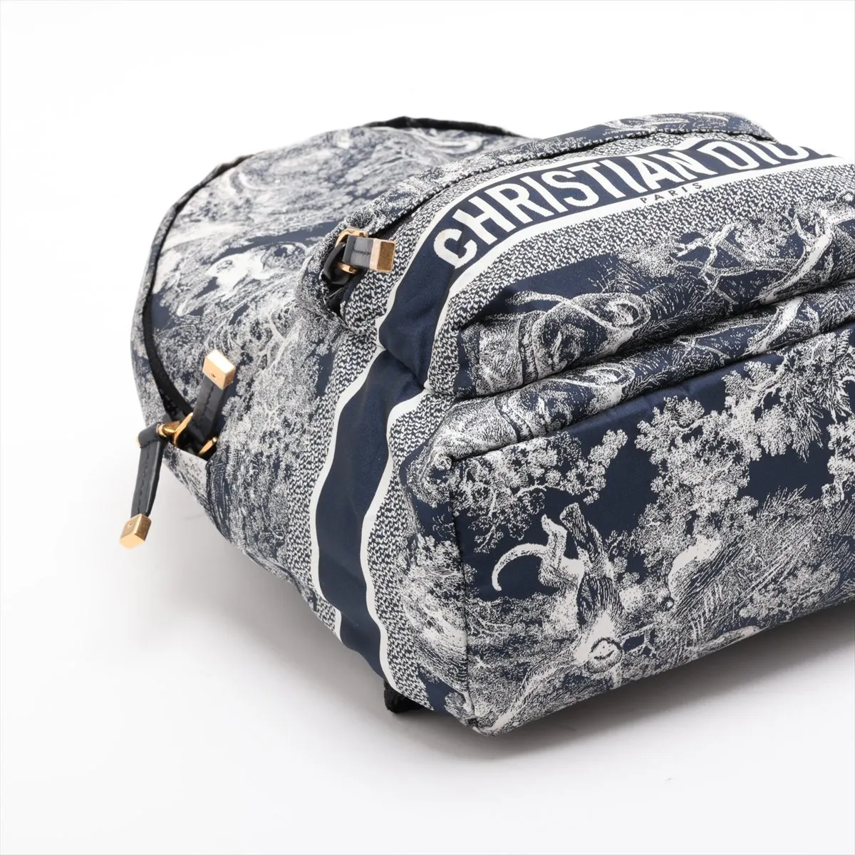 Nylon Backpack/Rucksack, Navy — view 4