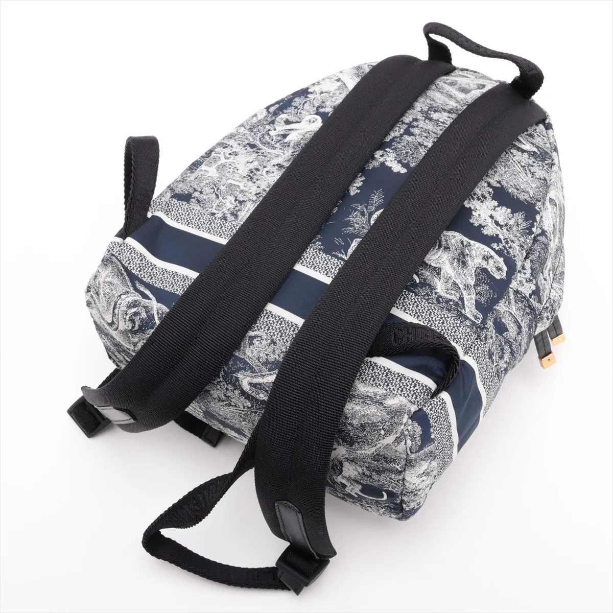 Nylon Backpack/Rucksack, Navy — view 5