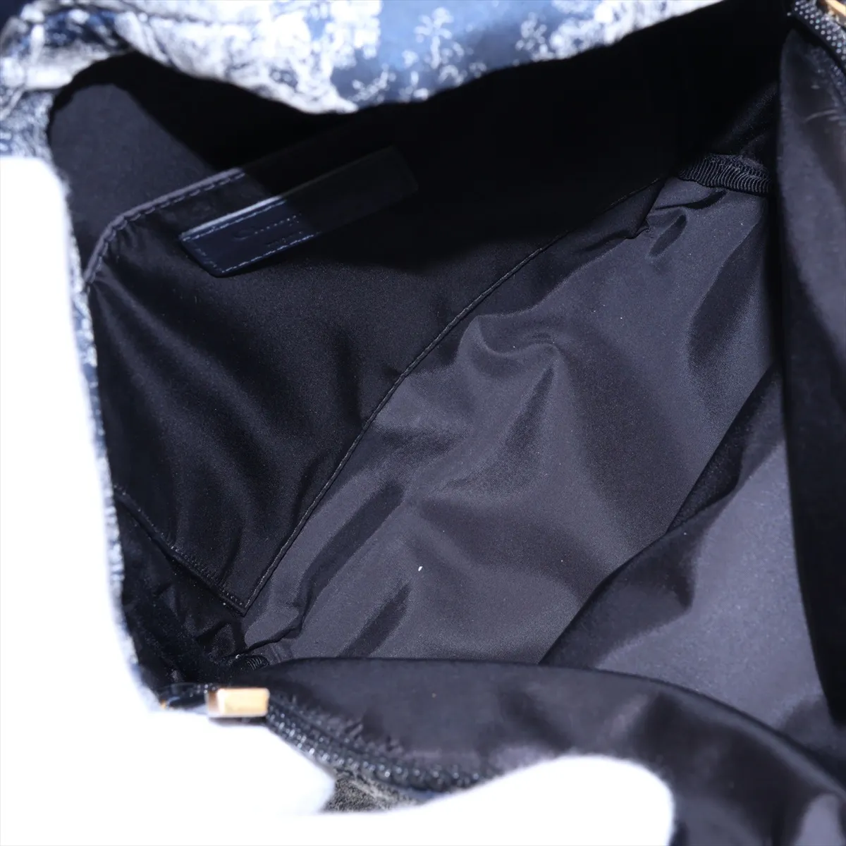 Nylon Backpack/Rucksack, Navy — view 7